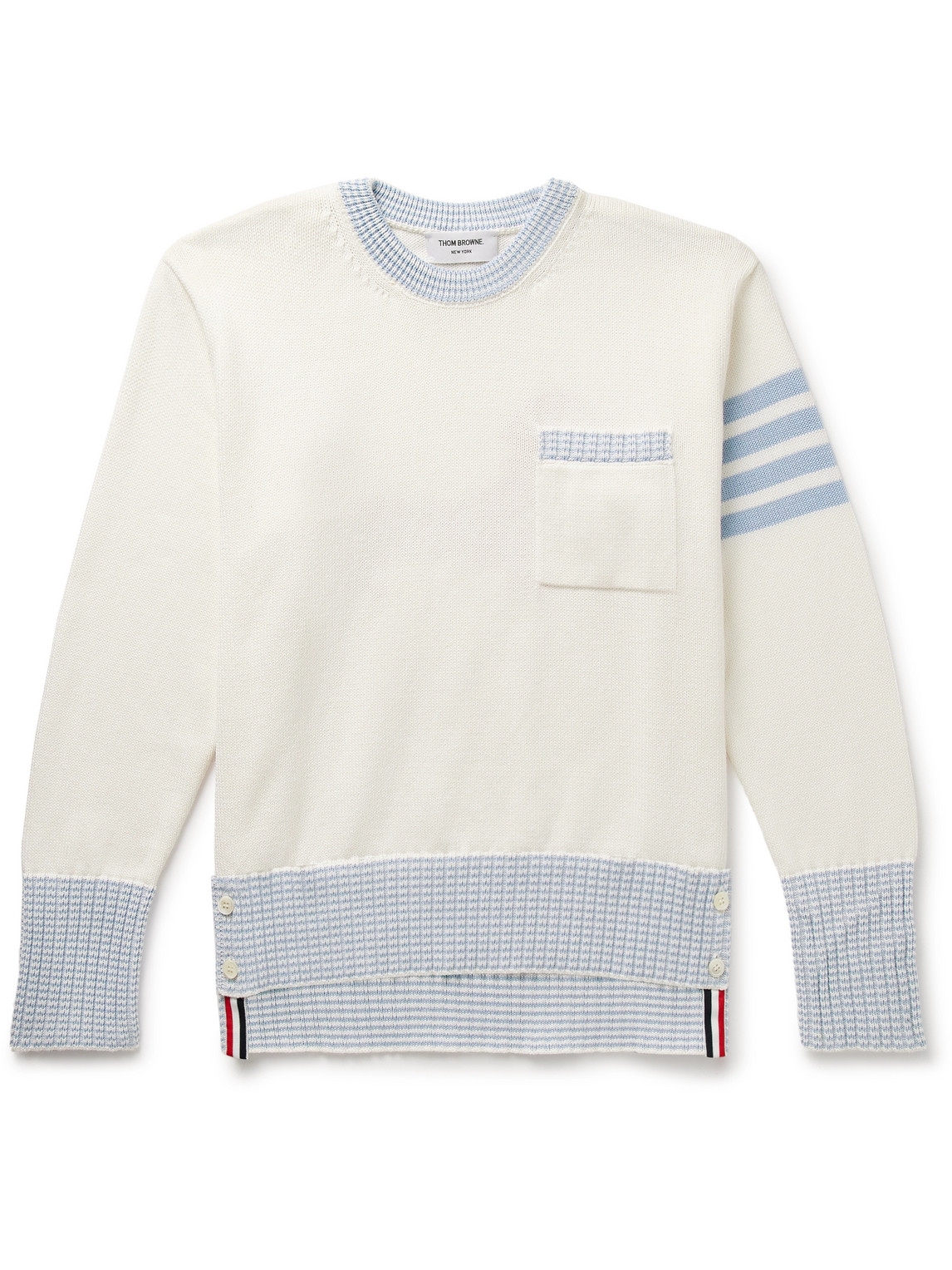 Thom Browne Hector Round Neck Sweater In Neutrals