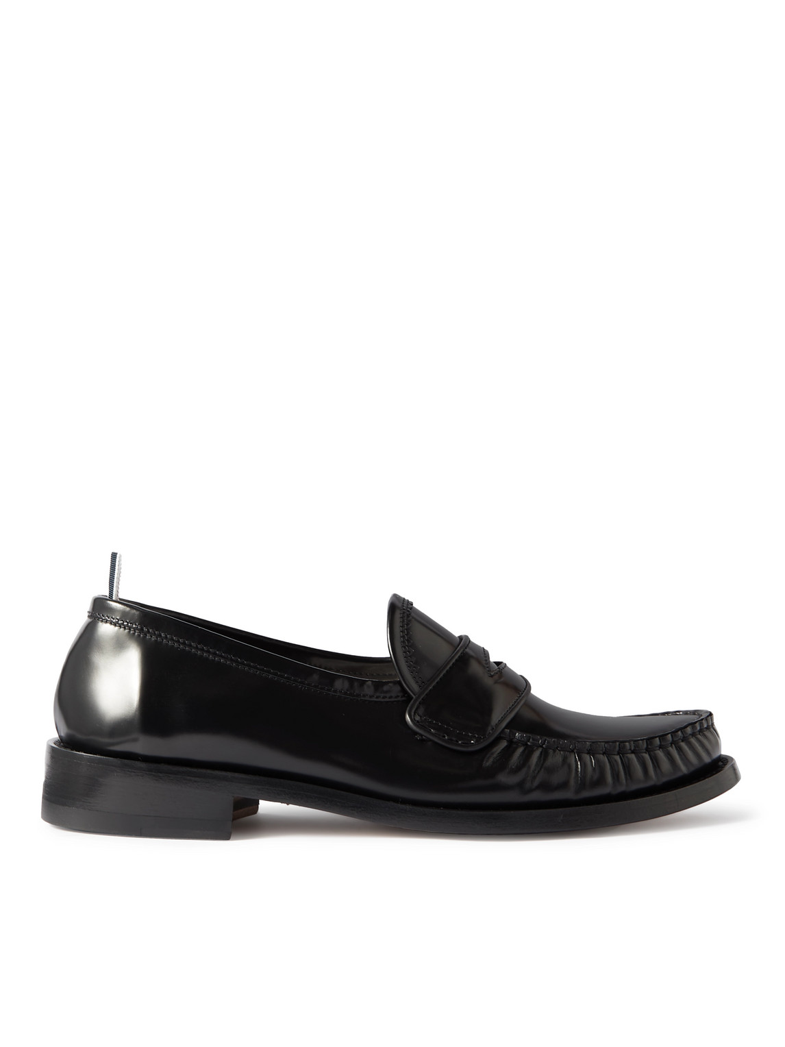 THOM BROWNE VARSITY PATENT-LEATHER PENNY LOAFERS