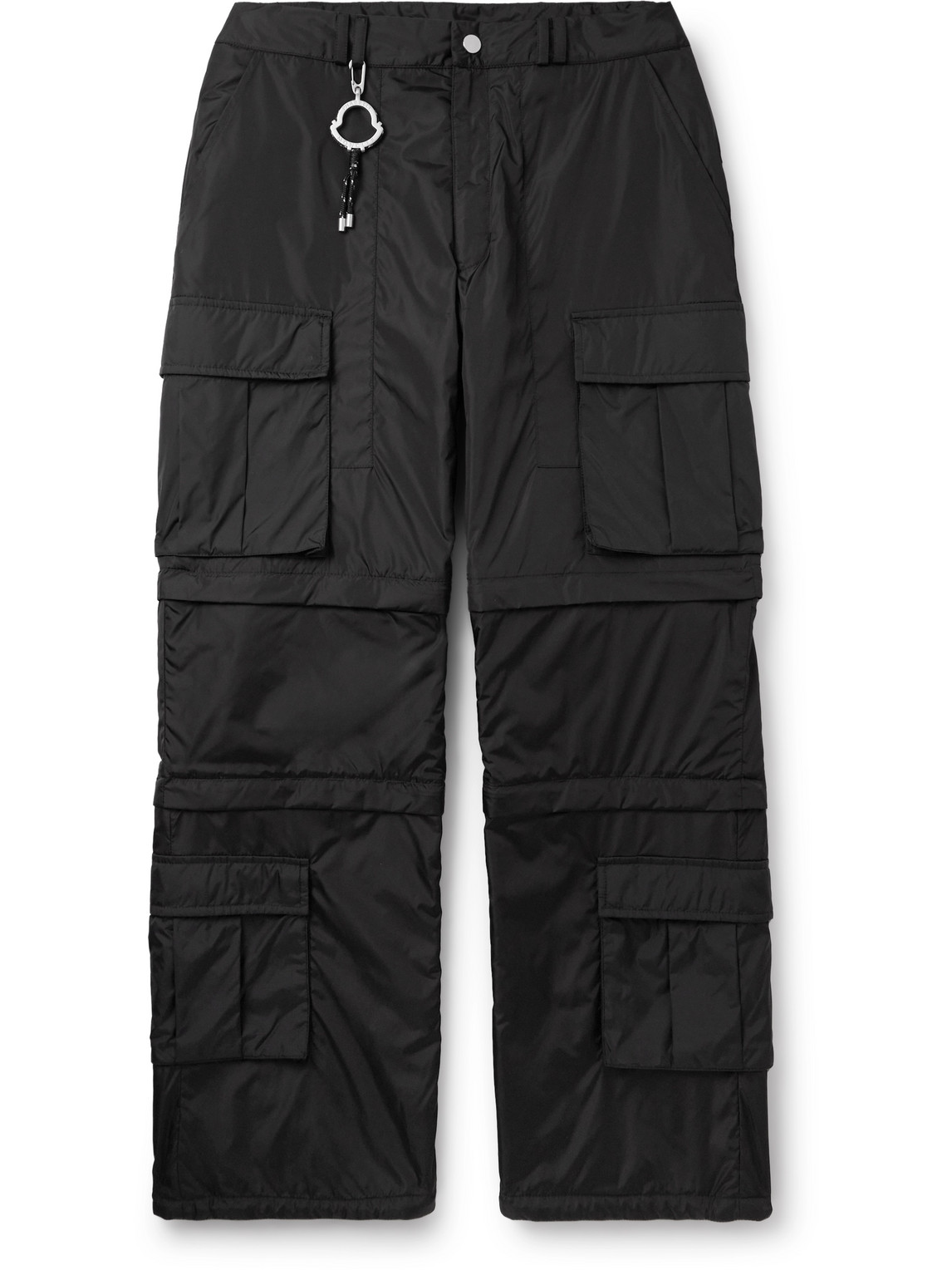 Shop Moncler Genius Pharrell Williams Straight-leg Convertible Padded Shell Trousers In Black