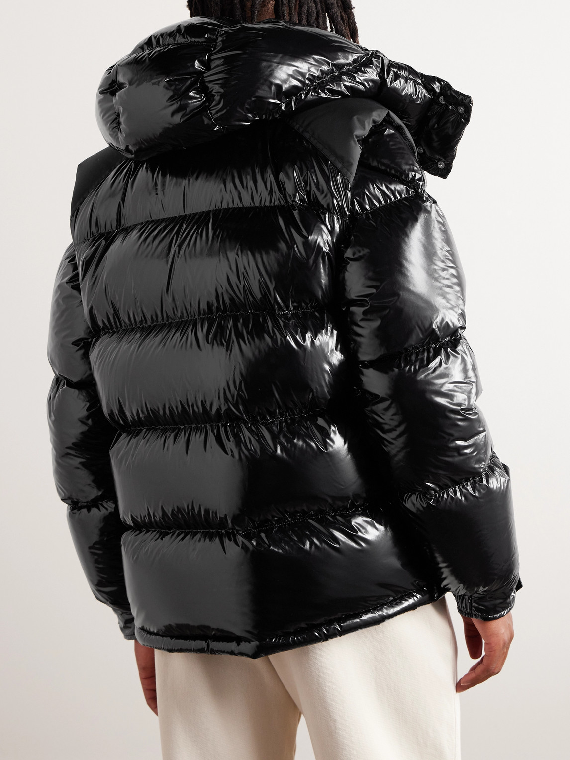 Shop Moncler Karakorum Ripstop Hooded Down Jacket In Black