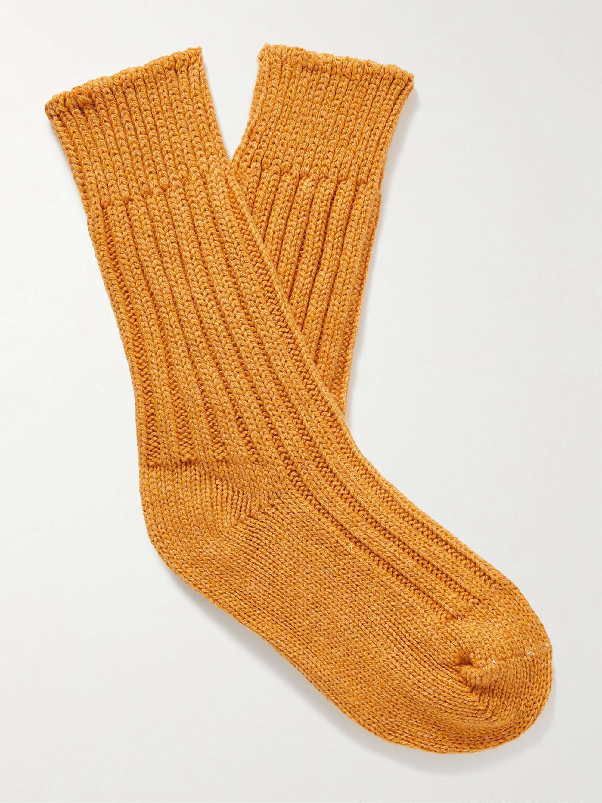 THE ELDER STATESMAN Yosemite Ribbed Cashmere Socks for Men | MR PORTER