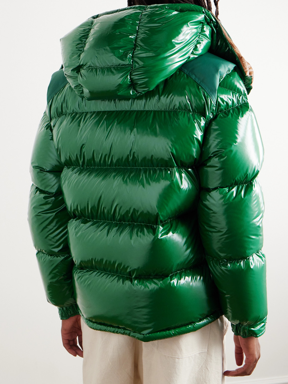 Shop Moncler Karakorum Ripstop Hooded Down Jacket In Green