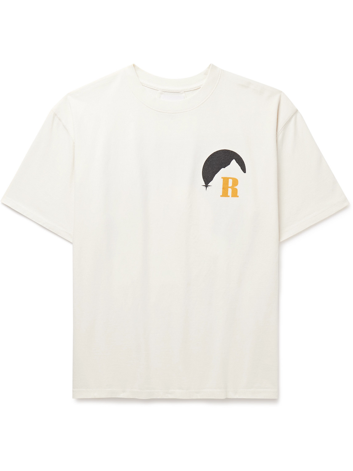 Shop Rhude Logo-print Cotton-jersey T-shirt In White