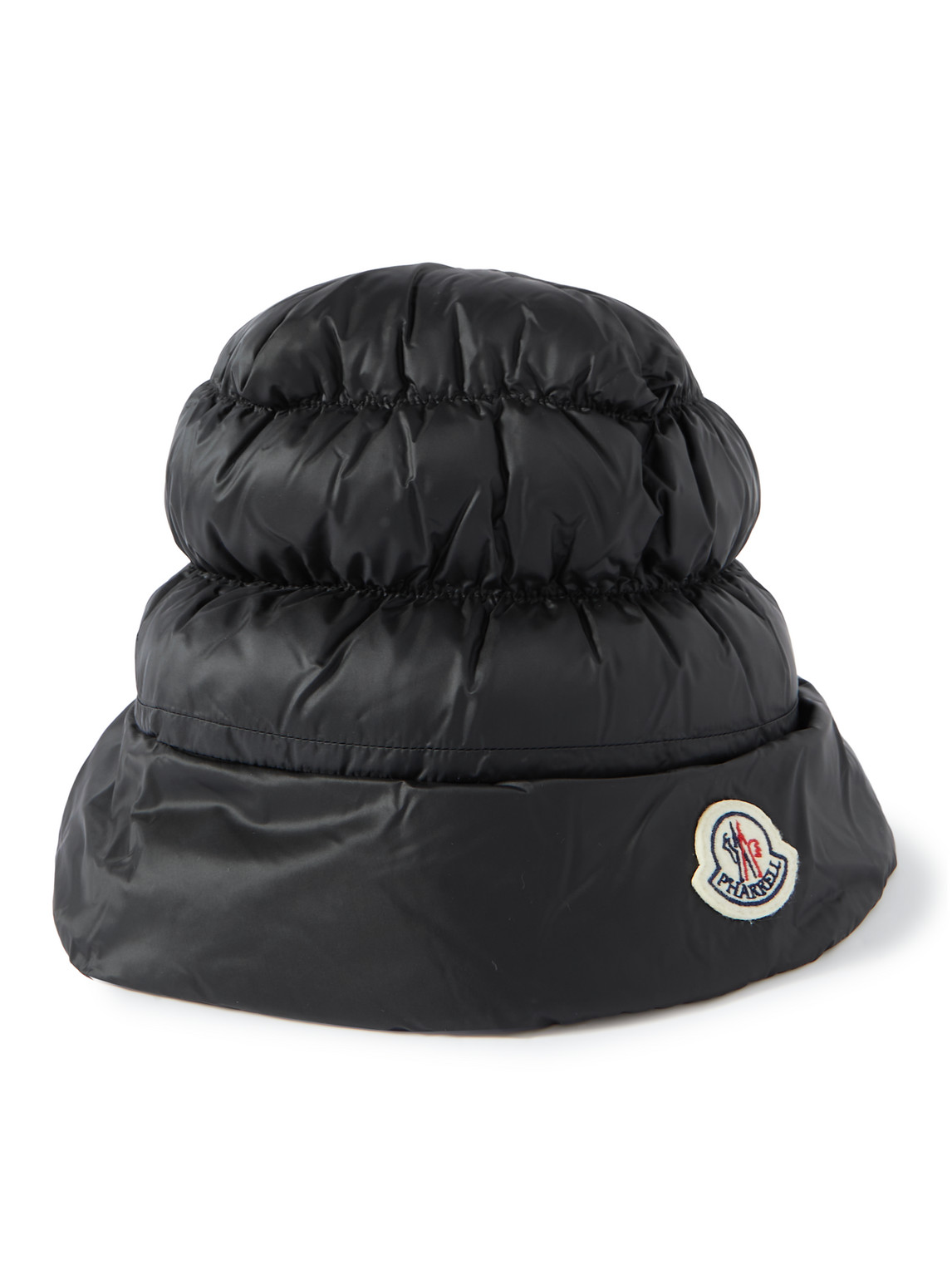 Moncler Genius Pharrell Williams Logo-appliquéd Quilted Shell Down Bucket Hat In Black