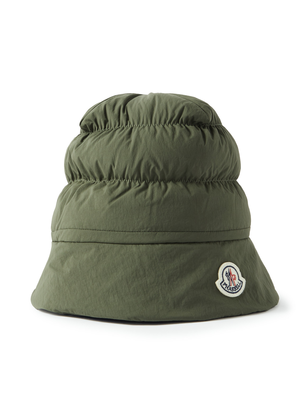 Moncler Genius Pharrell Williams Logo-appliquéd Quilted Nylon Down Bucket Hat In Green