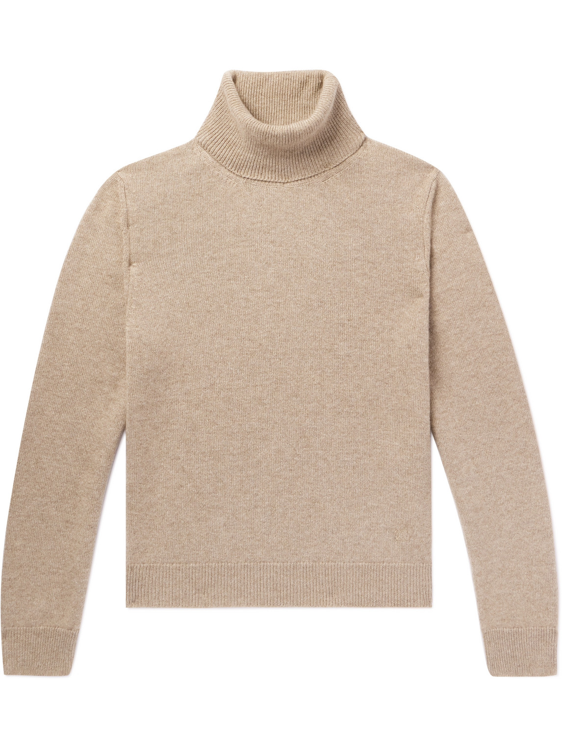 Celine Slim-fit Cashmere Rollneck Sweater In Neutral