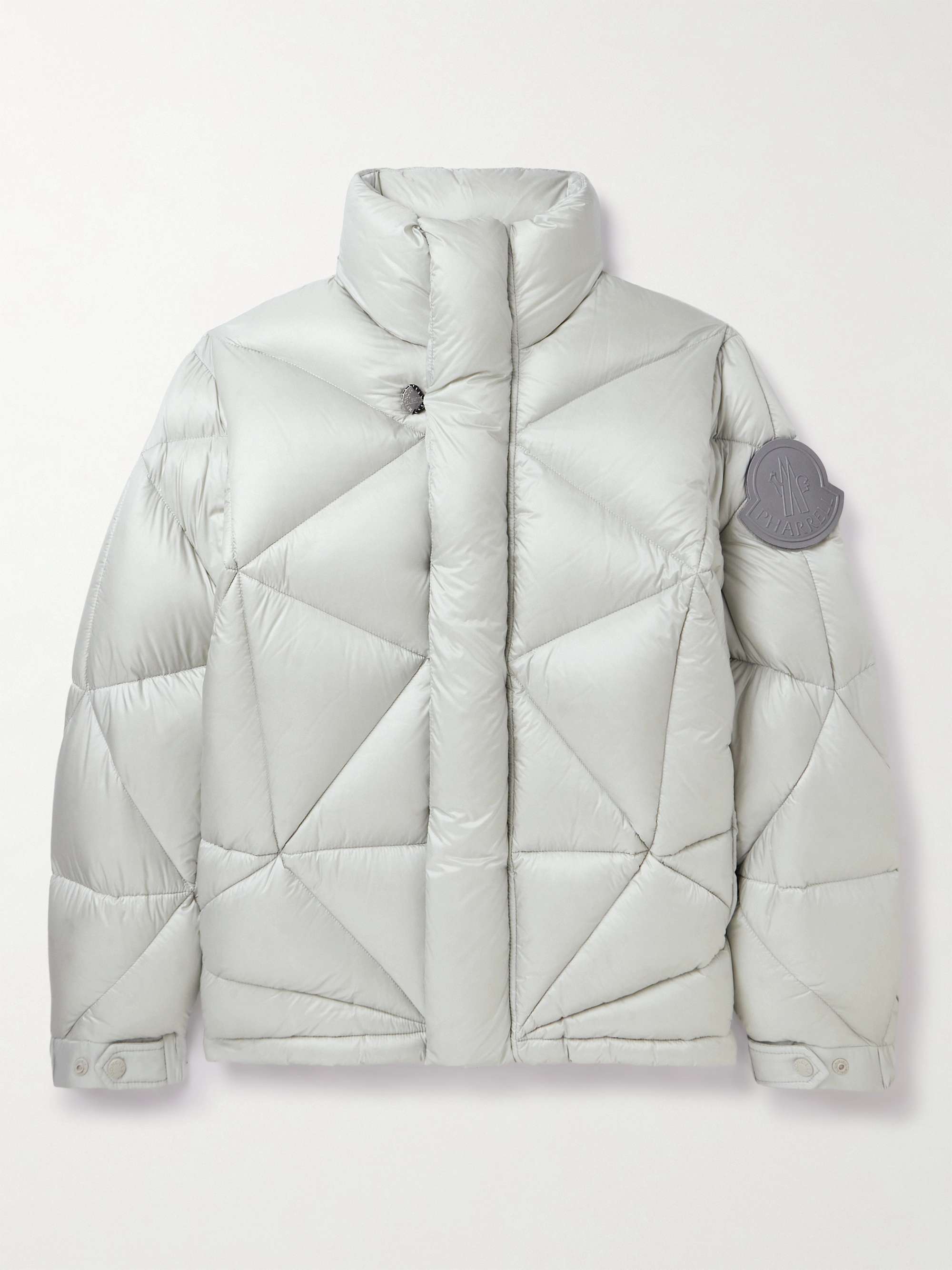 + Pharrell Williams Logo-Appliquéd Quilted Shell Down Jacket