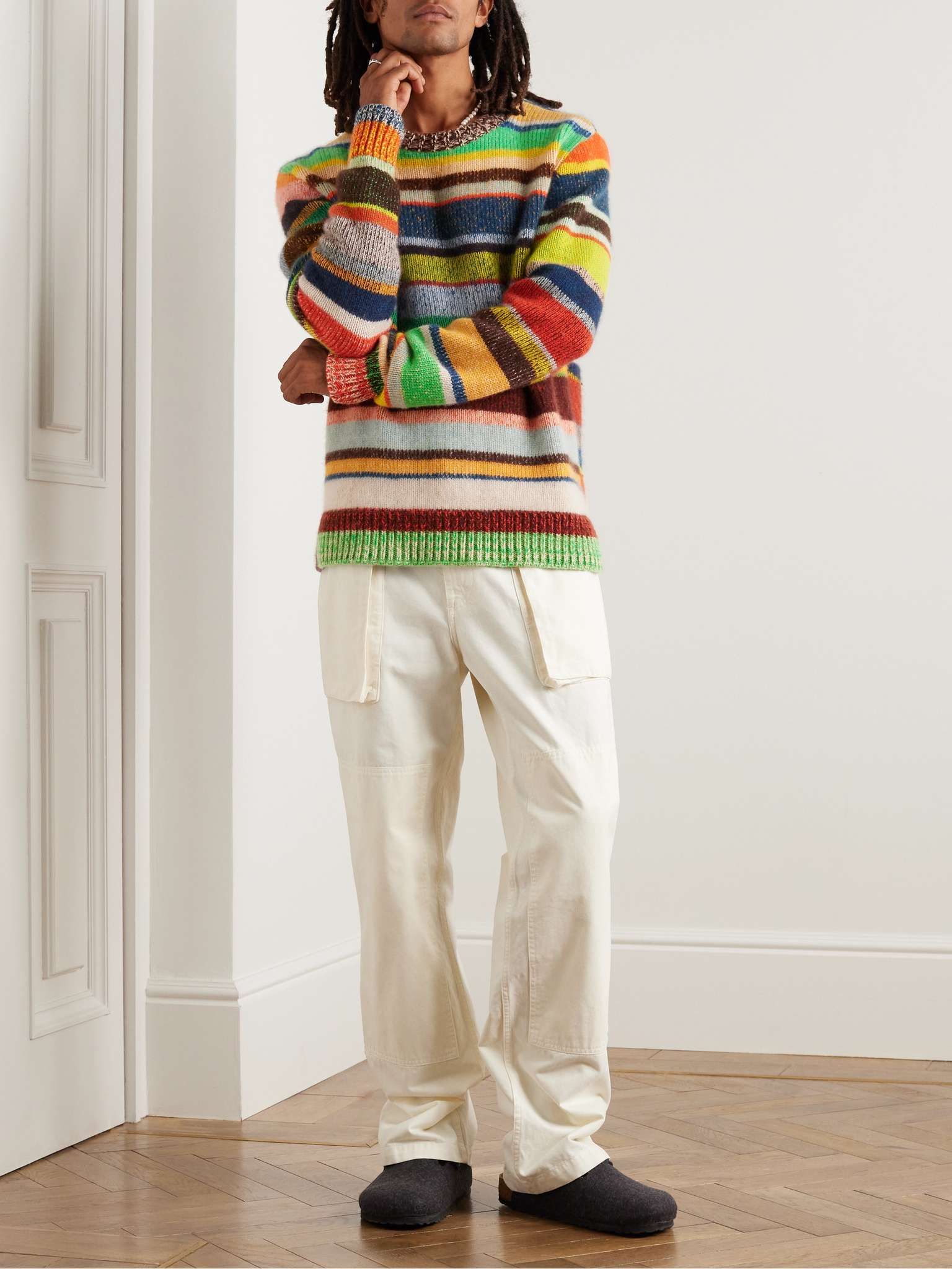 THE ELDER STATESMAN Striped Cashmere Sweater for Men | MR PORTER