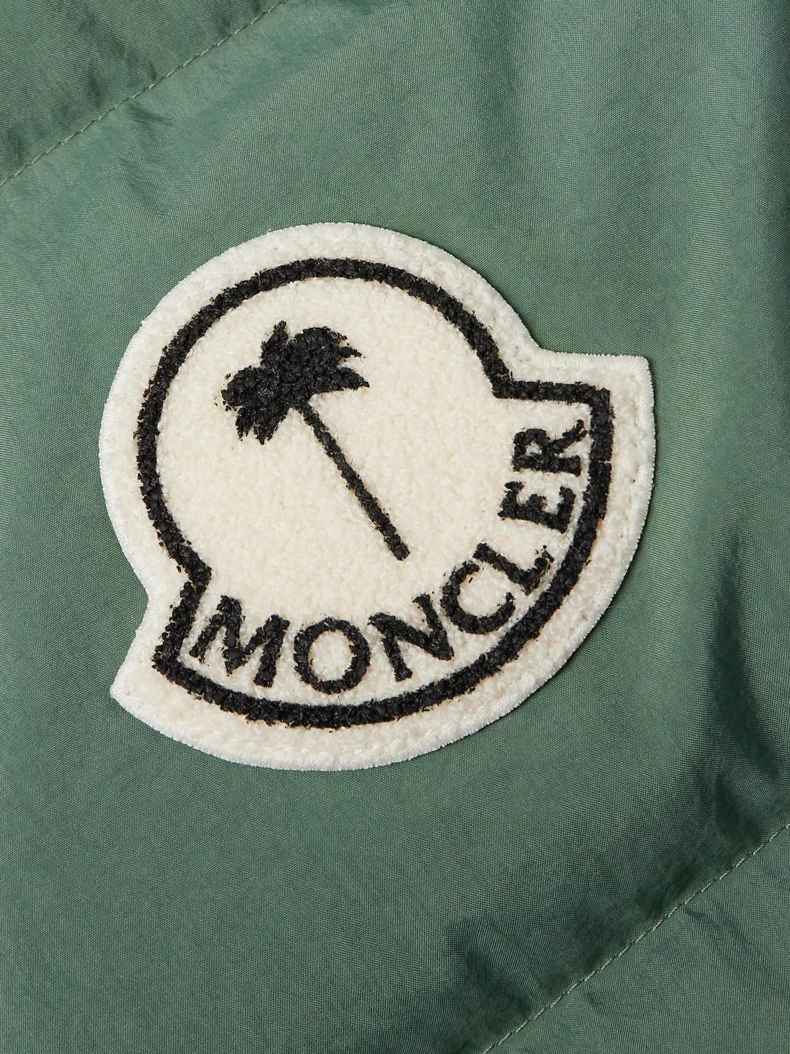 Shop Moncler Genius Palm Angels Rodmar Logo-appliquéd Quilted Shell Down Gilet In Green