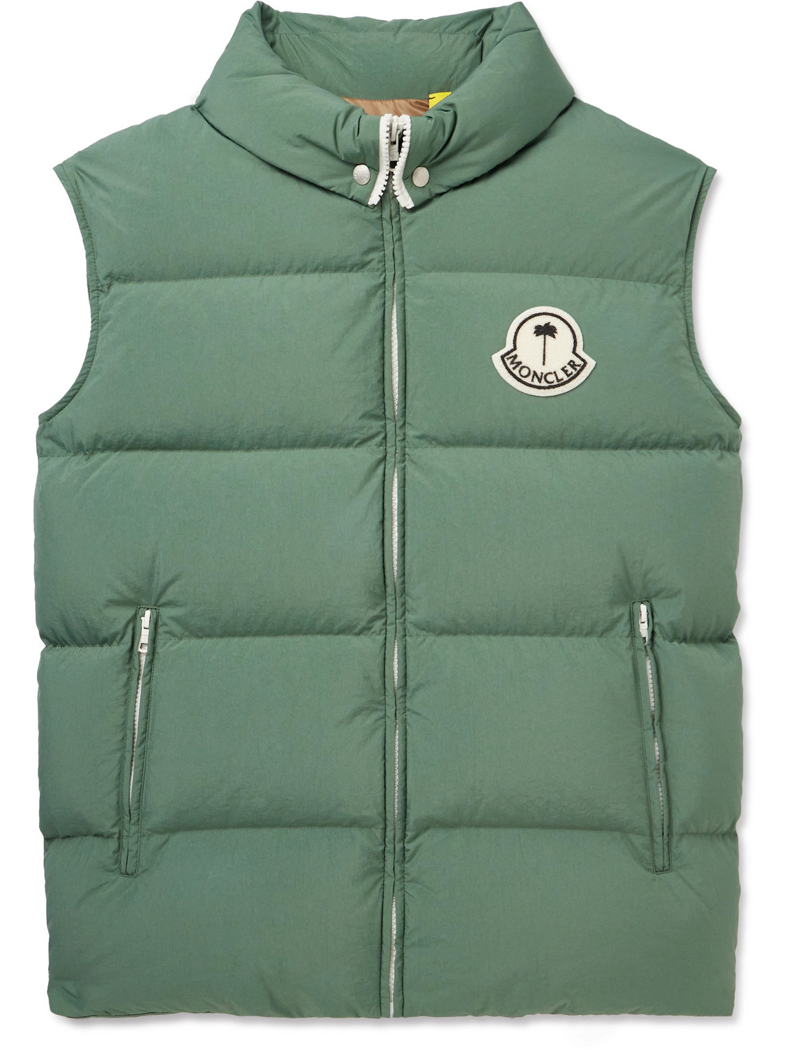 Palm Angels Rodmar Logo-Appliquéd Quilted Shell Down Gilet