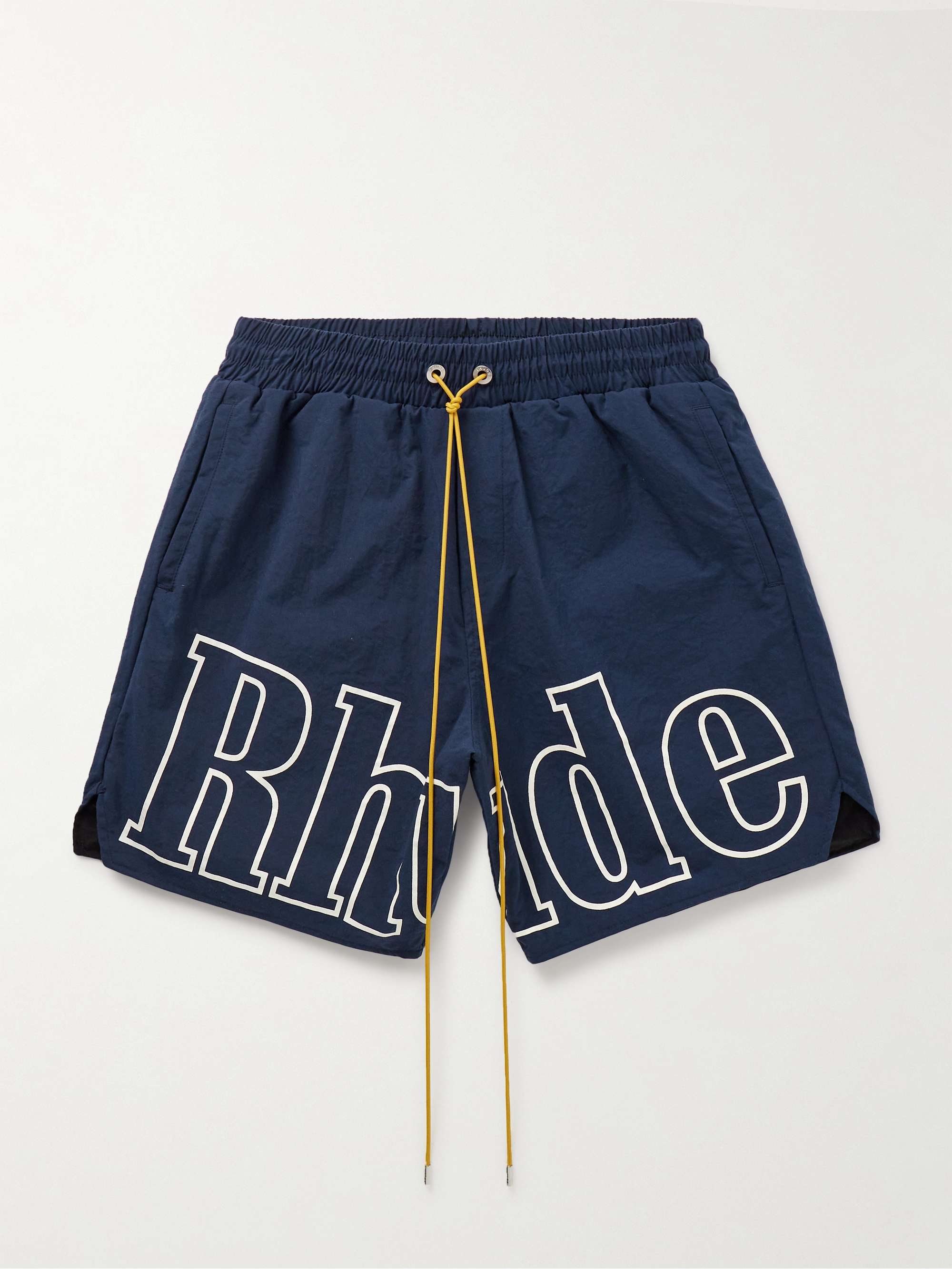 Rhude drawstring PJ shorts - Grey