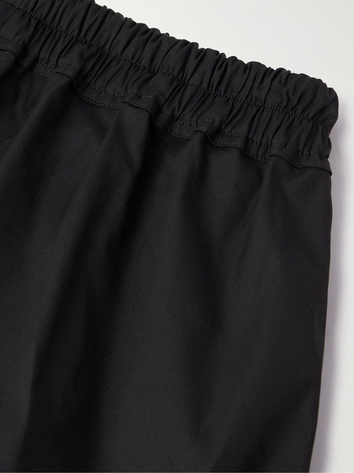 Shop Rick Owens Straight-leg Stretch-cotton Poplin Drawstring Shorts In Black