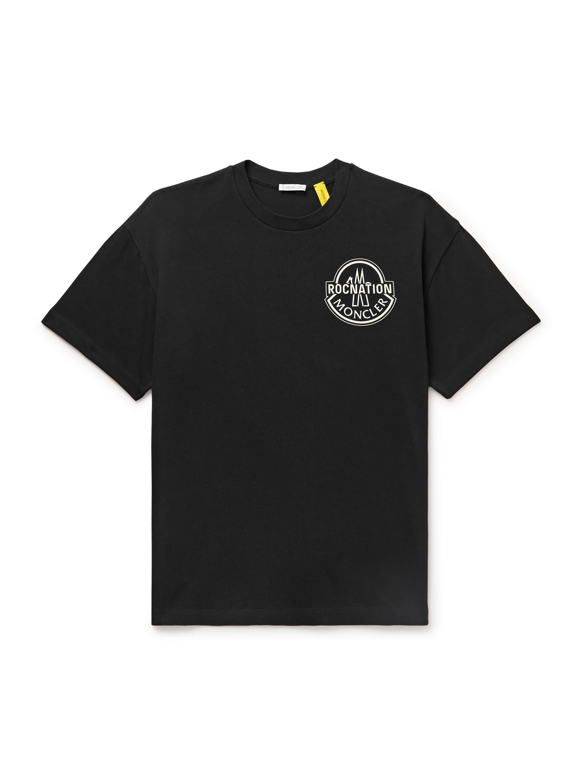 Shop Moncler Genius Roc Nation By Jay-z Logo-print Cotton-jersey T-shirt In Black