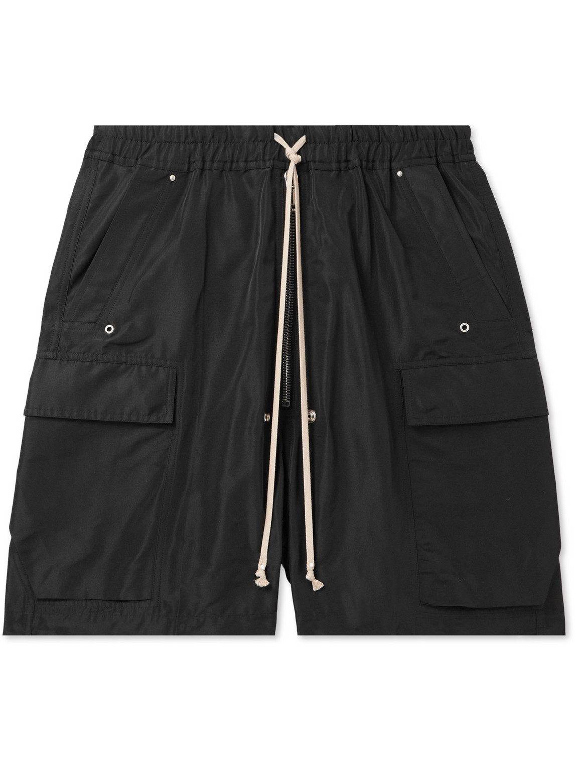 Rick Owens Straight-leg Shell Shorts In Black