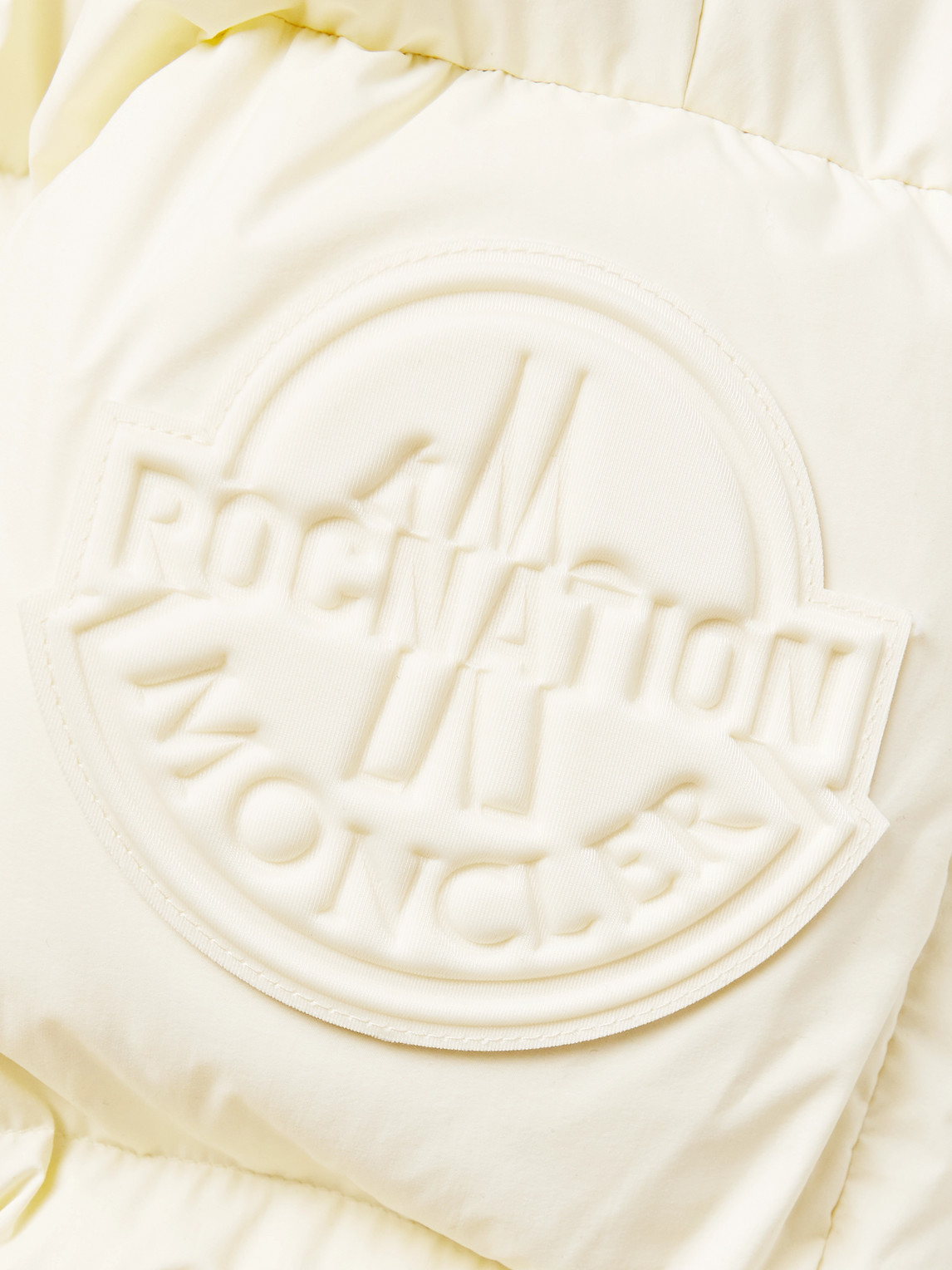 Moncler Genius Roc Nation By Jay-z Antila Logo-appliquéd Quilted Shell Hooded Down Jacket In Neutrals