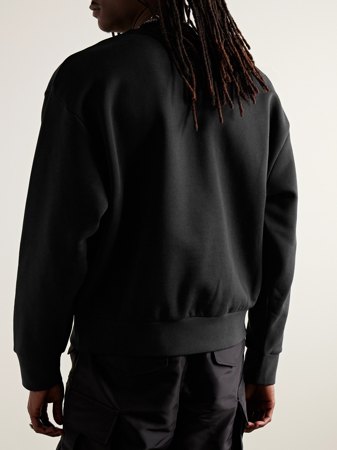 Shop Moncler Genius Roc Nation By Jay-z Logo-print Cotton-jersey Sweatshirt In Black