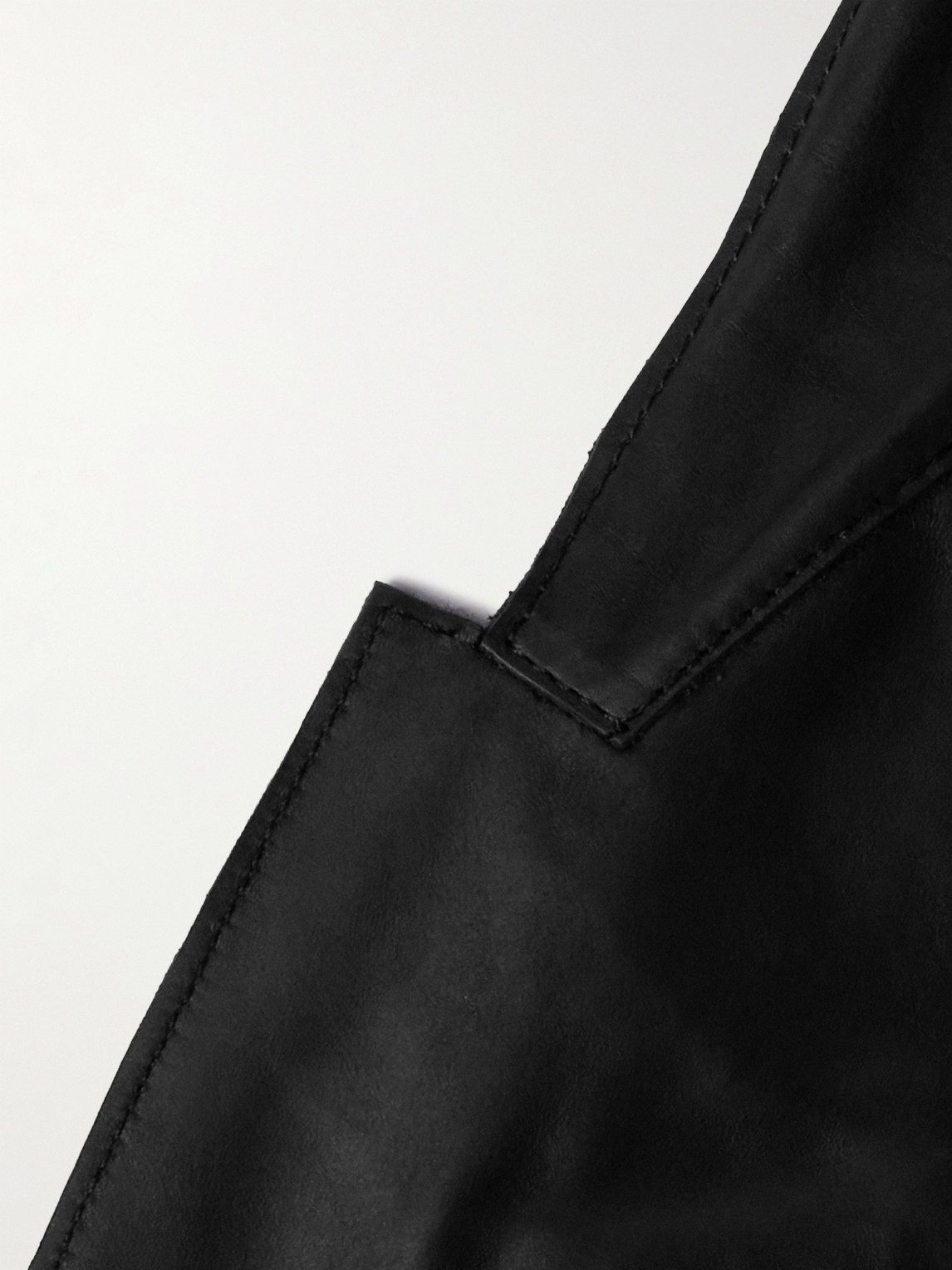 Shop Rick Owens Oiled-leather Blazer In Black