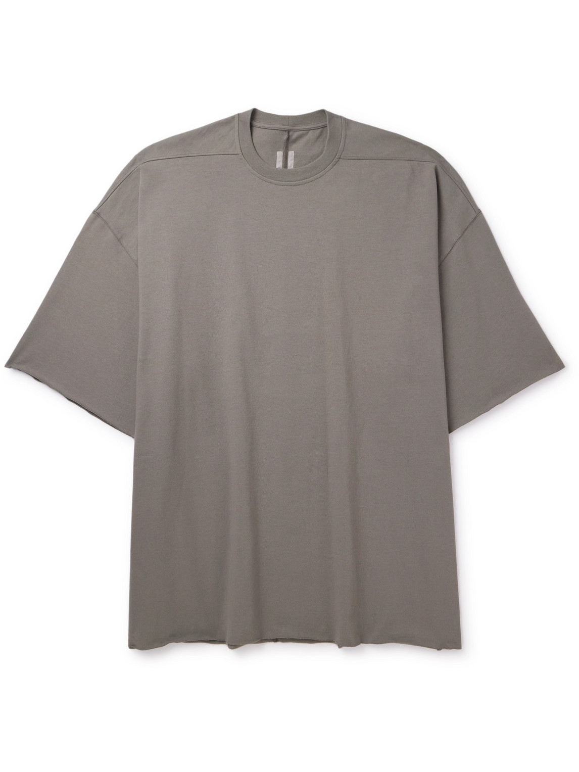 Rick Owens Tommy T Grey Oversized T-shirt In Cotton Man In Brown