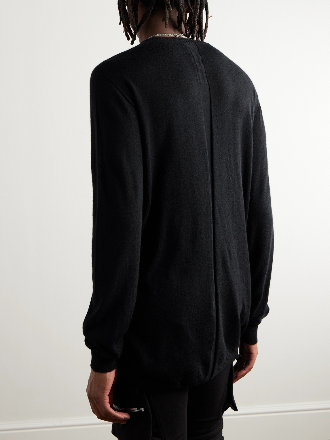 Shop Rick Owens Cashmere Sweater In Black