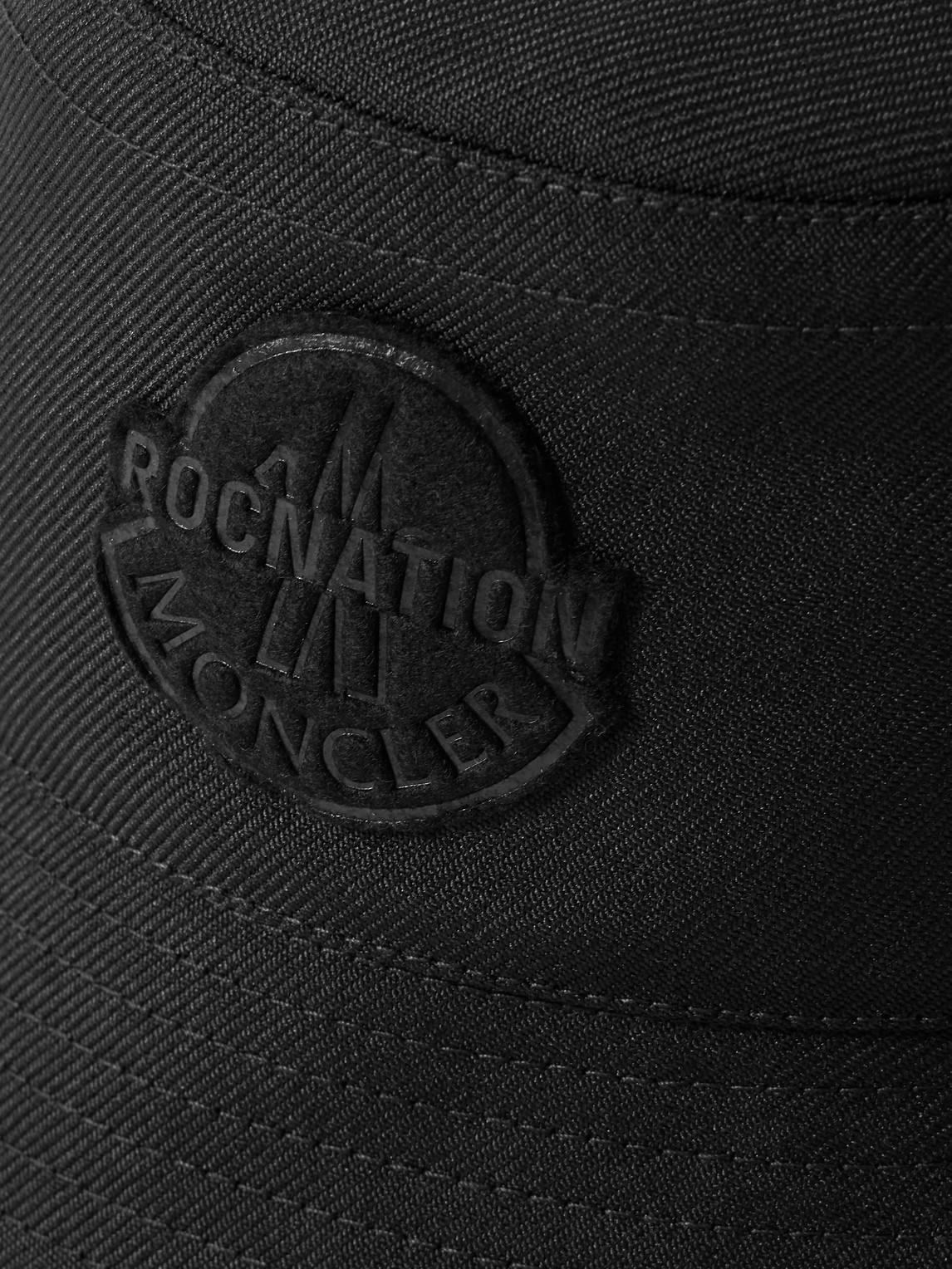 Shop Moncler Genius Roc Nation By Jay-z Logo-appliquéd Twill Bucket Hat In Black