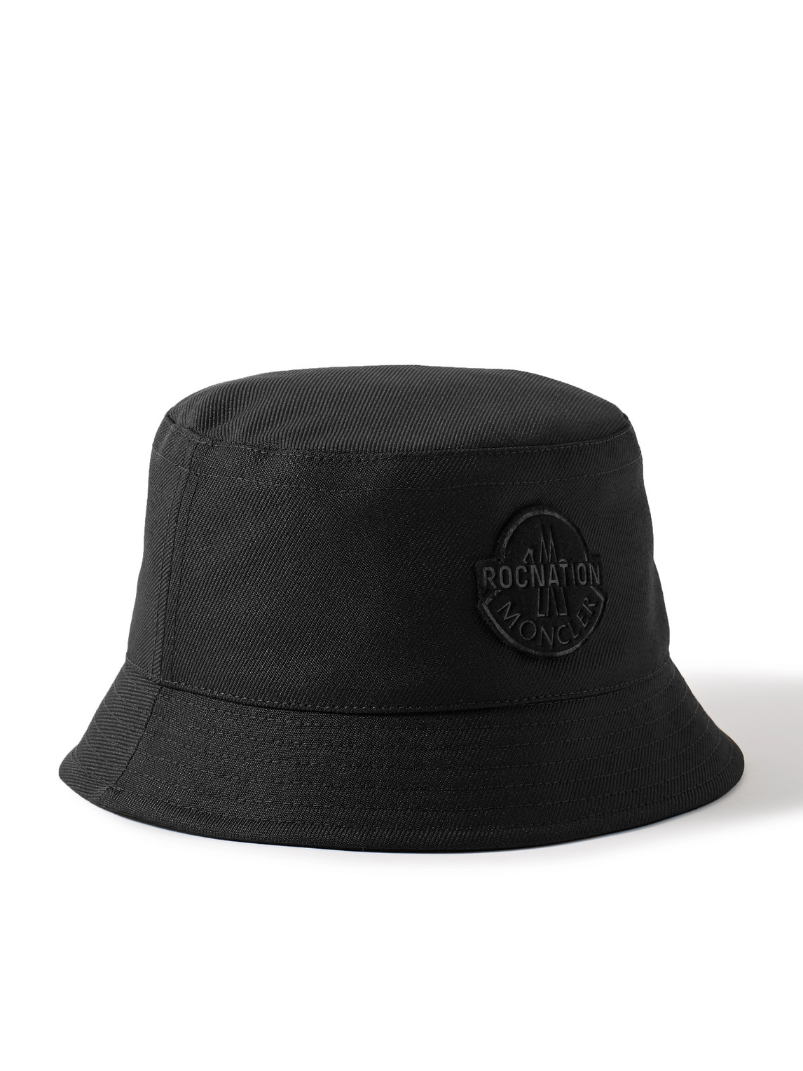 Shop Moncler Genius Roc Nation By Jay-z Logo-appliquéd Twill Bucket Hat In Black