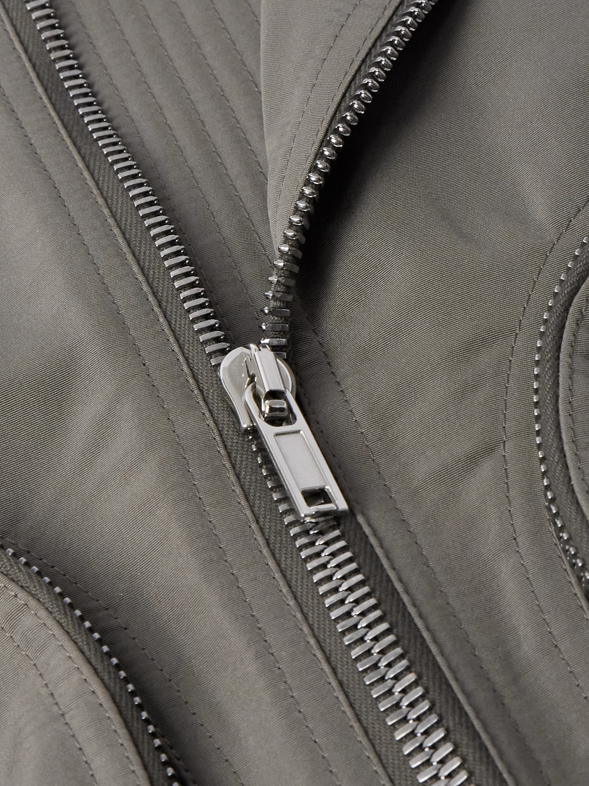 Shop Rick Owens Bauhaus Kinetix Cotton-faille Bomber Jacket In Gray