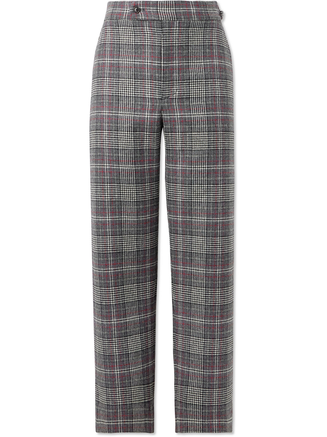 Bode Straight-leg Checked Flannel Trousers In Multi