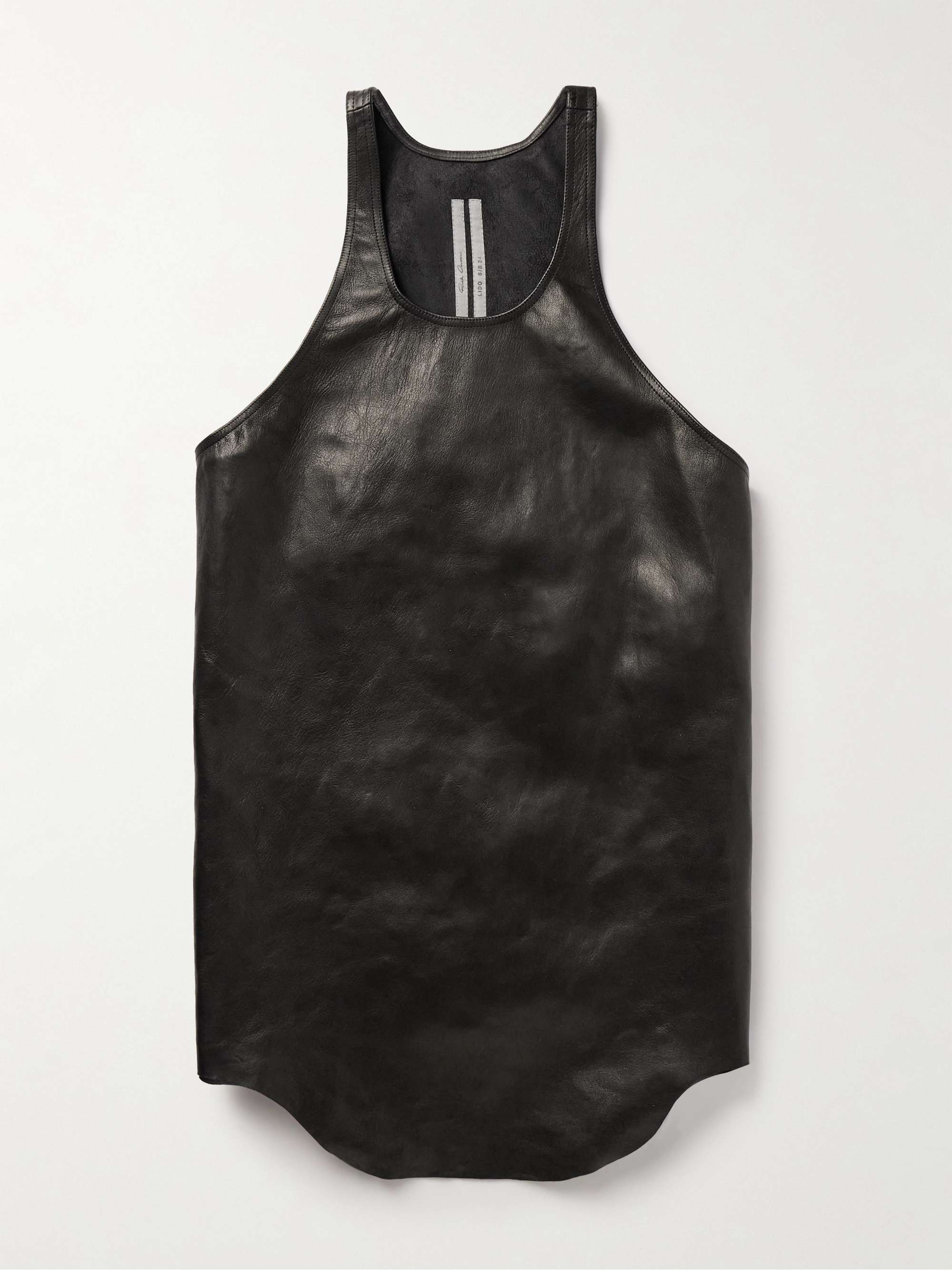 RICK OWENS Leather Tank Top for Men