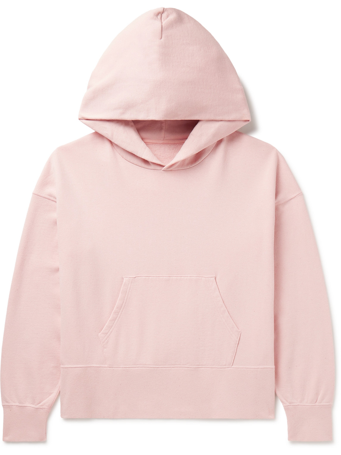 Visvim Cotton And Cashmere-blend Jersey Hoodie In Pink