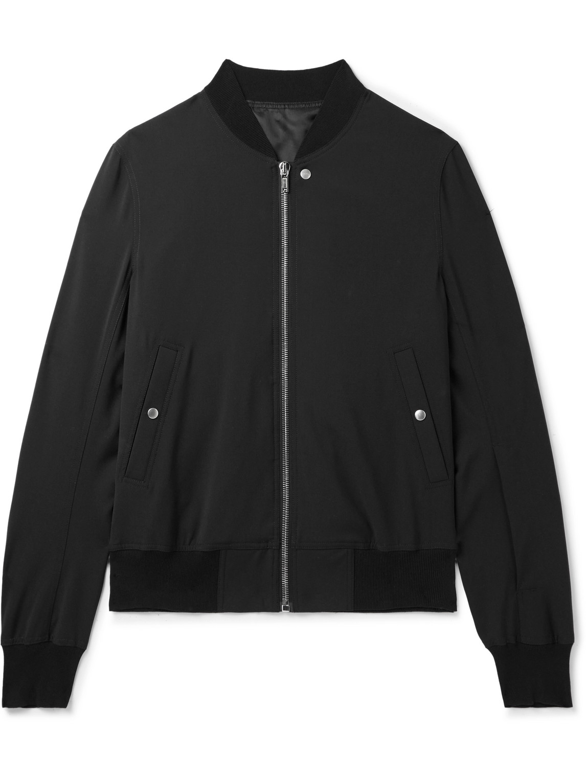 Rick Owens Wool Bomber Jacket In Black