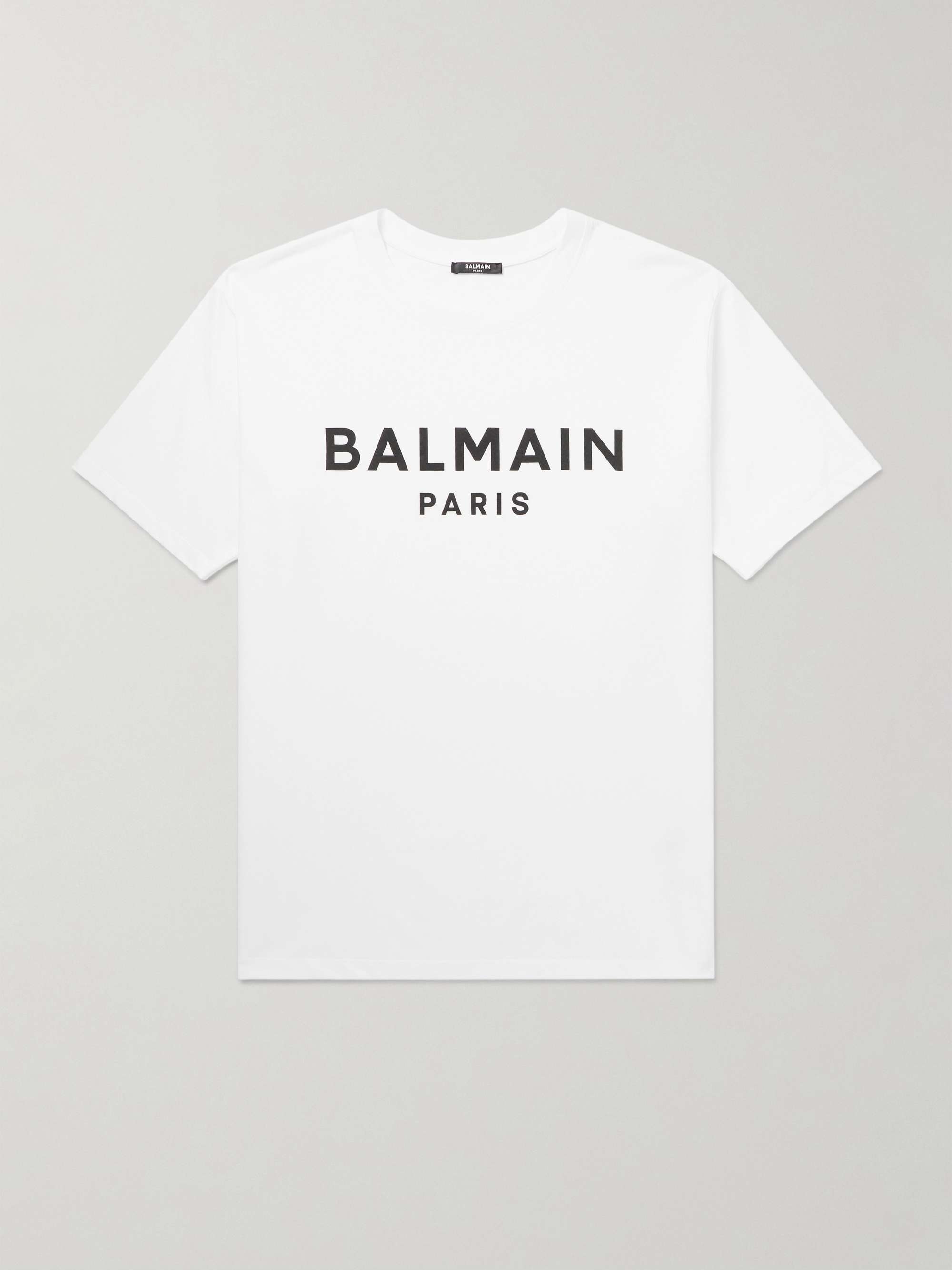 BALMAIN Logo-Print Cotton-Jersey T-Shirt for Men | MR PORTER