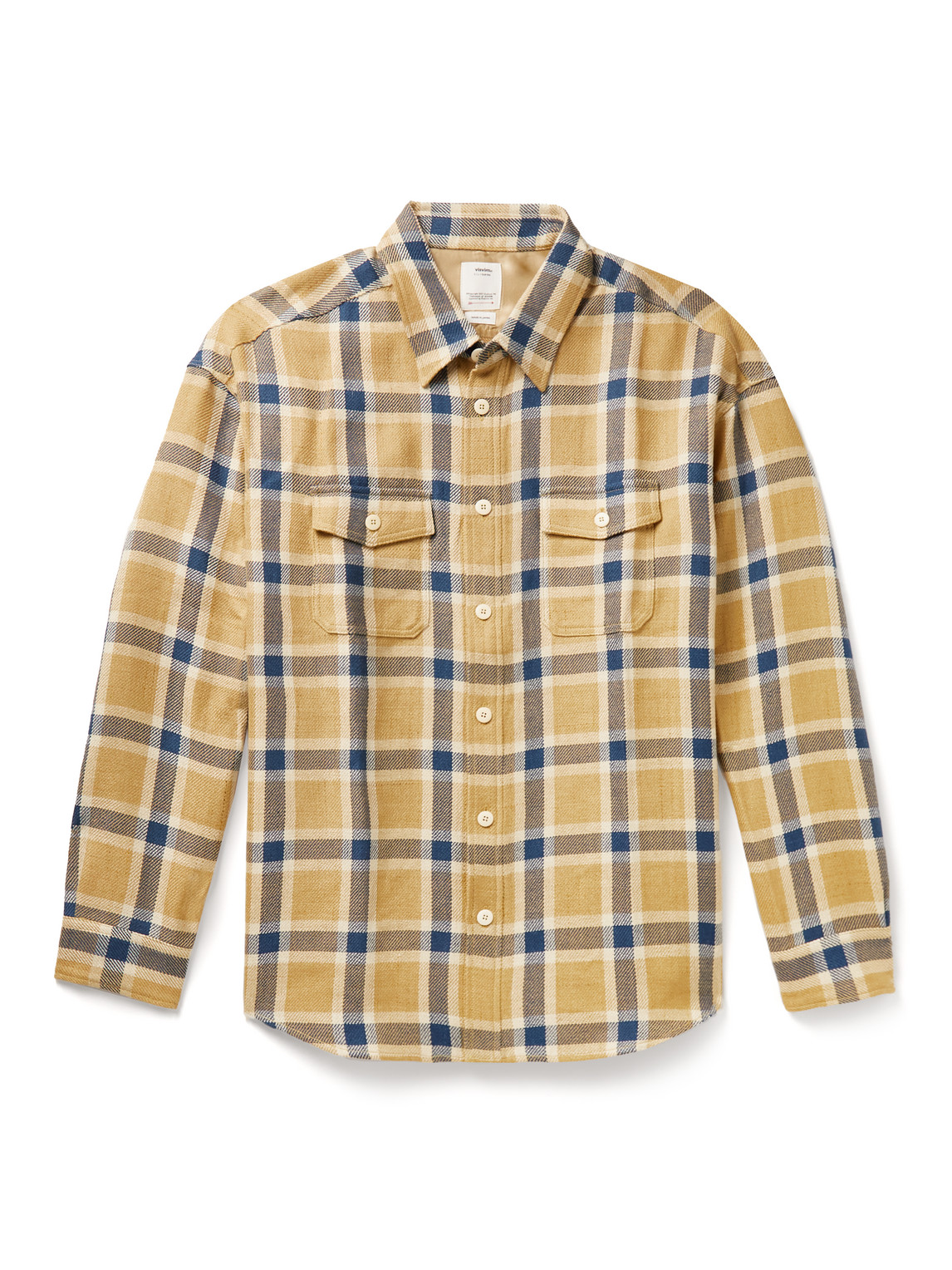 Visvim Lumber Checked Linen And Wool-blend Flannel Shirt In Neutrals
