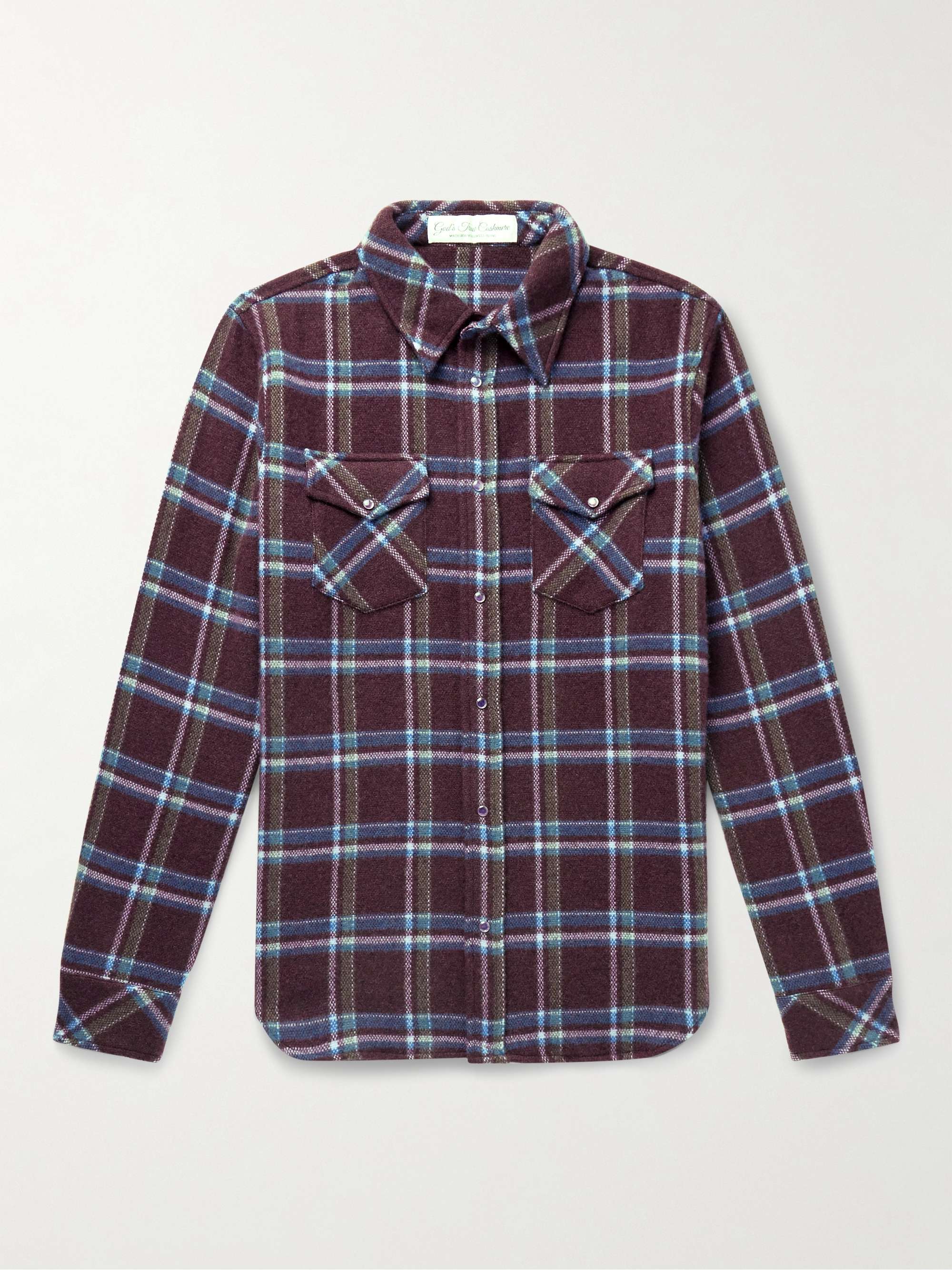 GOD'S TRUE CASHMERE Checked Cashmere Overshirt for Men | MR PORTER