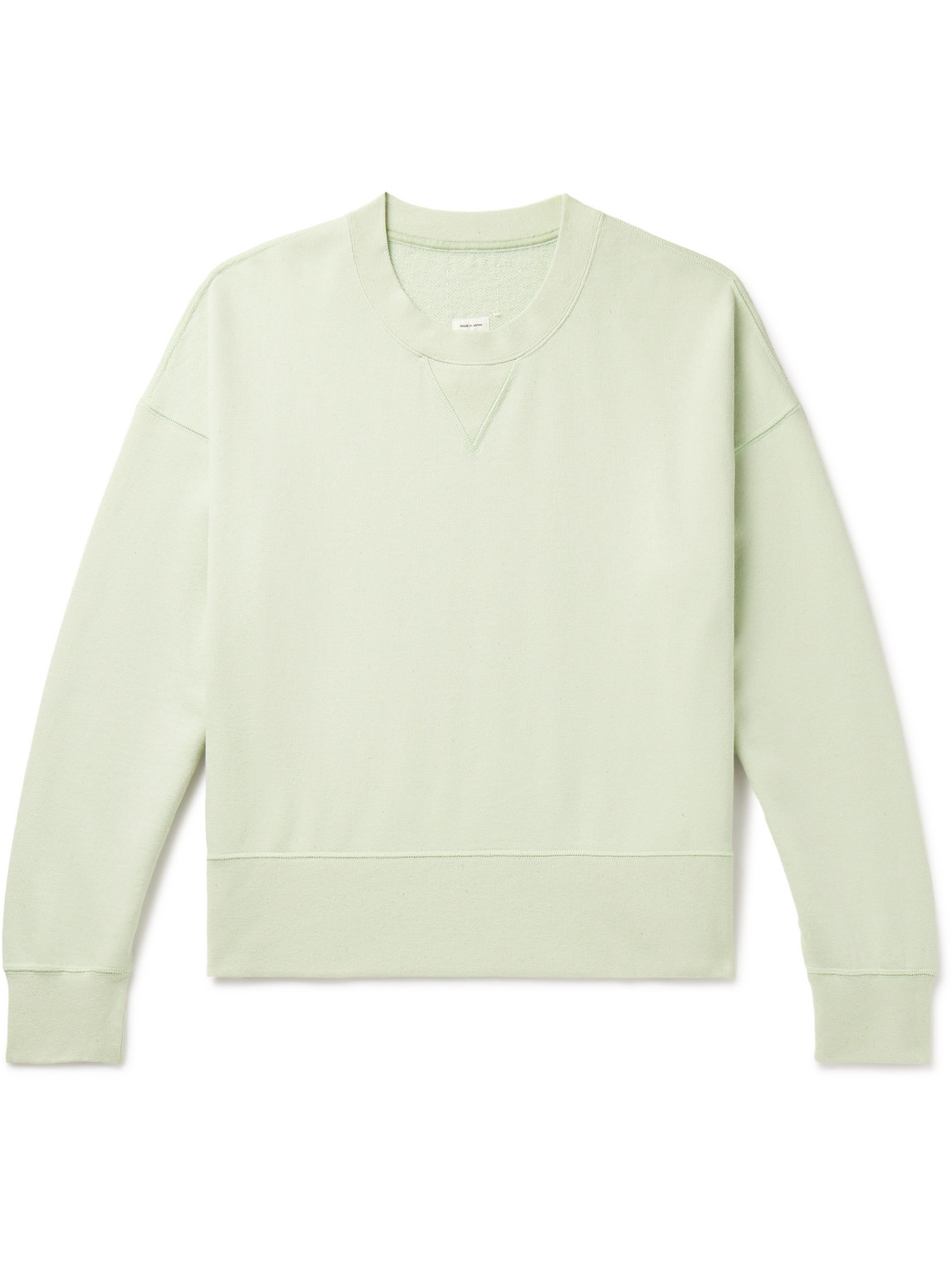 Visvim Court Cotton And Cashmere-blend Jersey Sweatshirt In Green