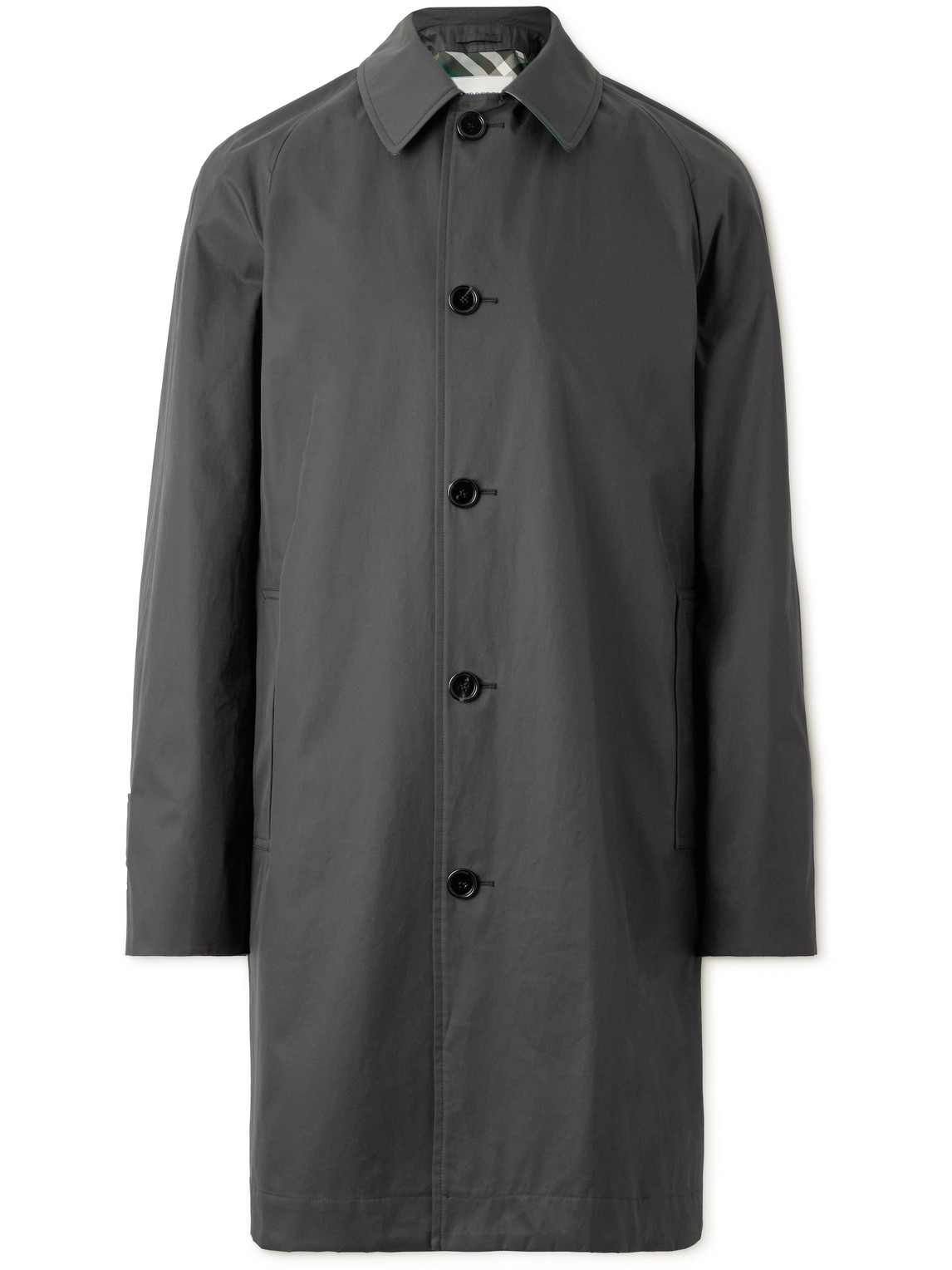 Burberry Oversized Cotton-gabardine Car Coat In Grey