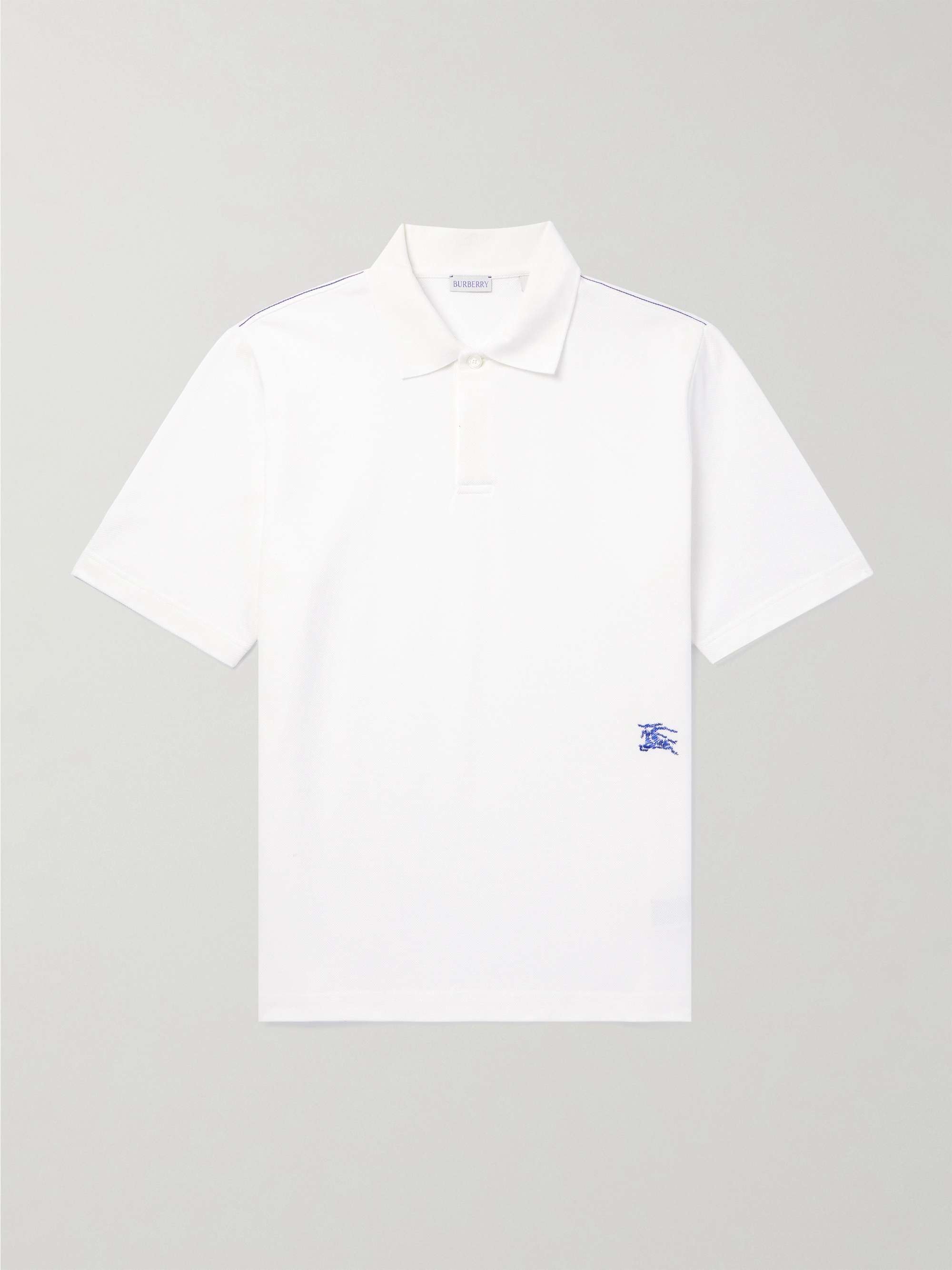 Cotton Polo Shirt in White - Men | Burberry® Official