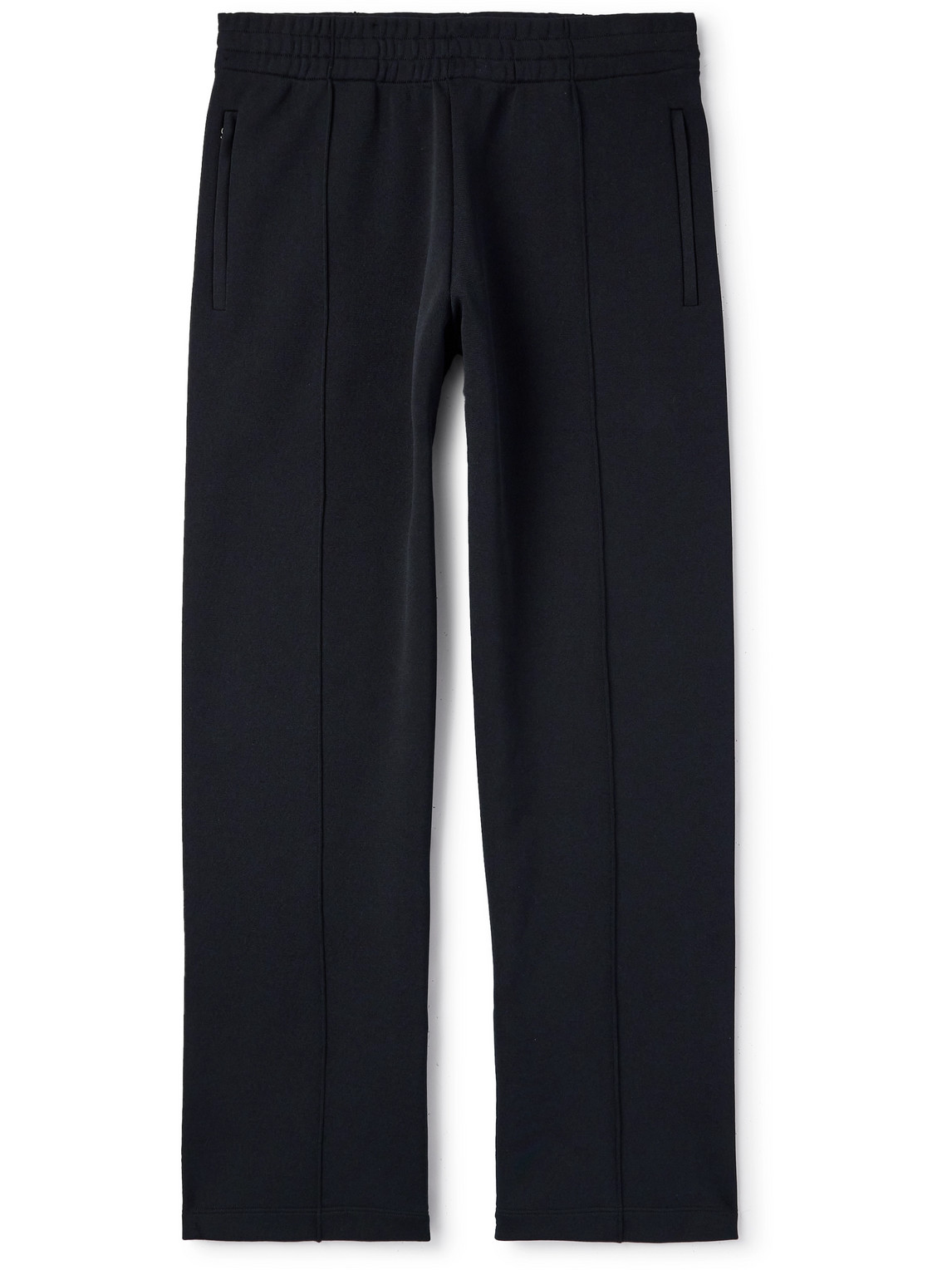 Burberry Straight-leg Argyle Jacquard-knit Track Pants In Black