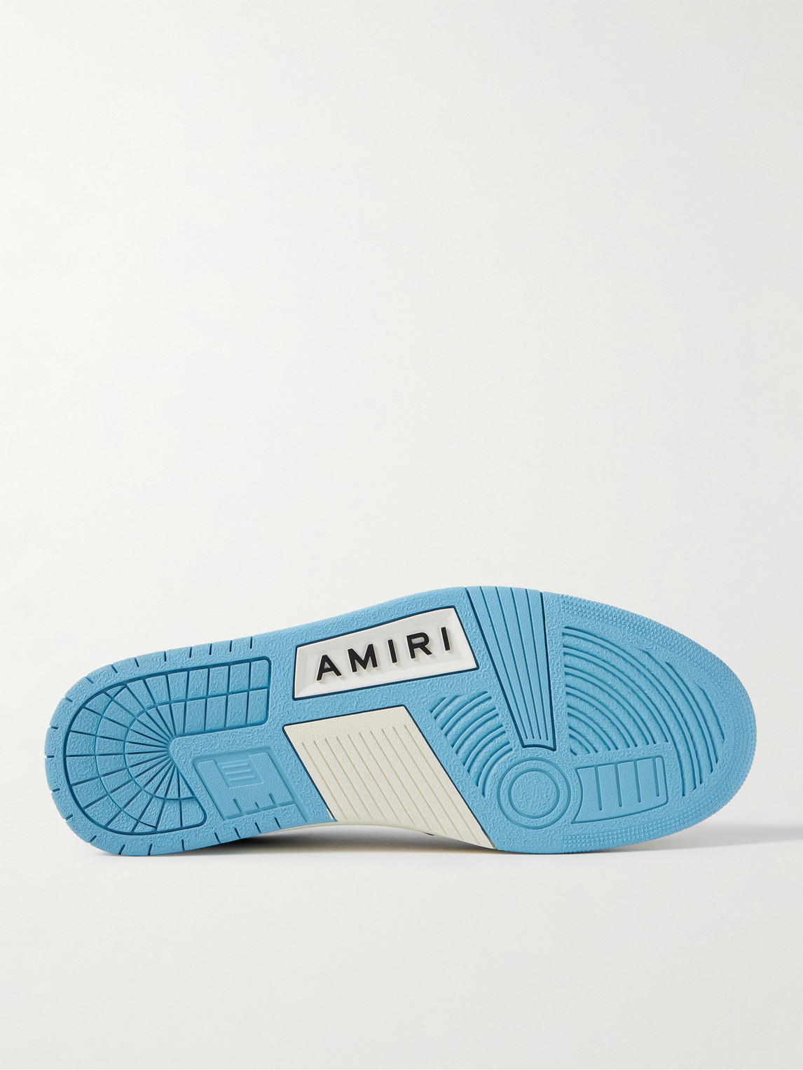 Shop Amiri Skel-top Leather Sneakers In Blue