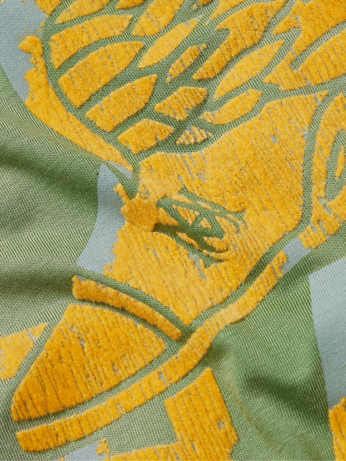 Shop Amiri Track Logo-flocked Cotton-jersey T-shirt In Green