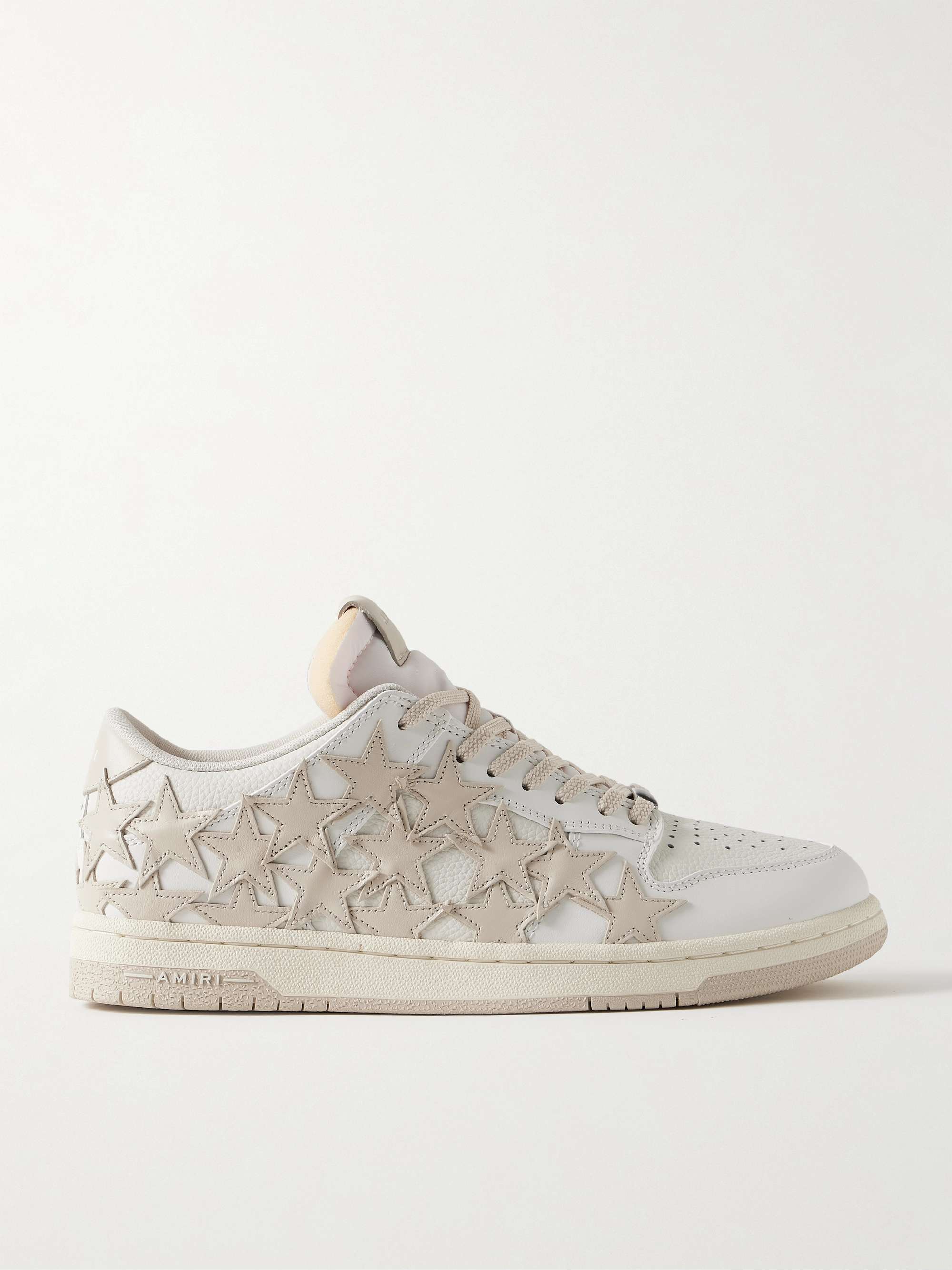 AMIRI Stars Low Appliquéd Leather Sneakers for Men | MR PORTER