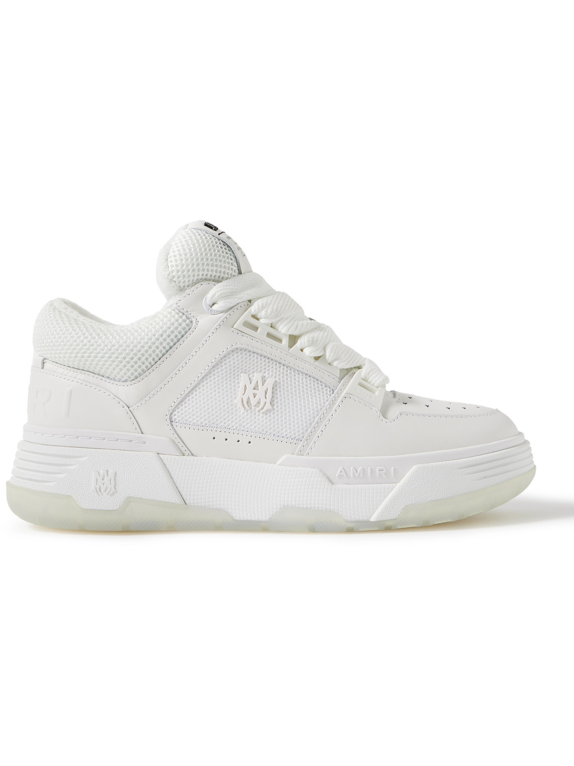 Amiri Ma-1 Mesh And Leather Sneakers In White