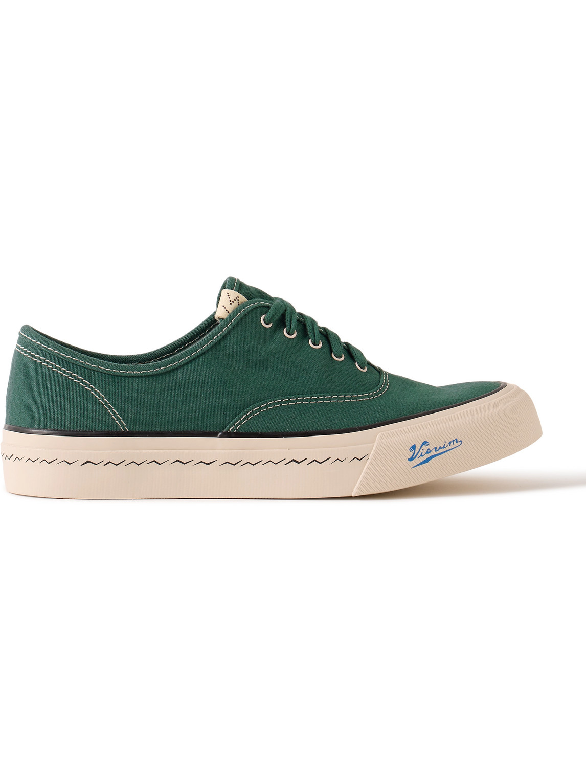 Visvim Logan Canvas Sneakers In Green