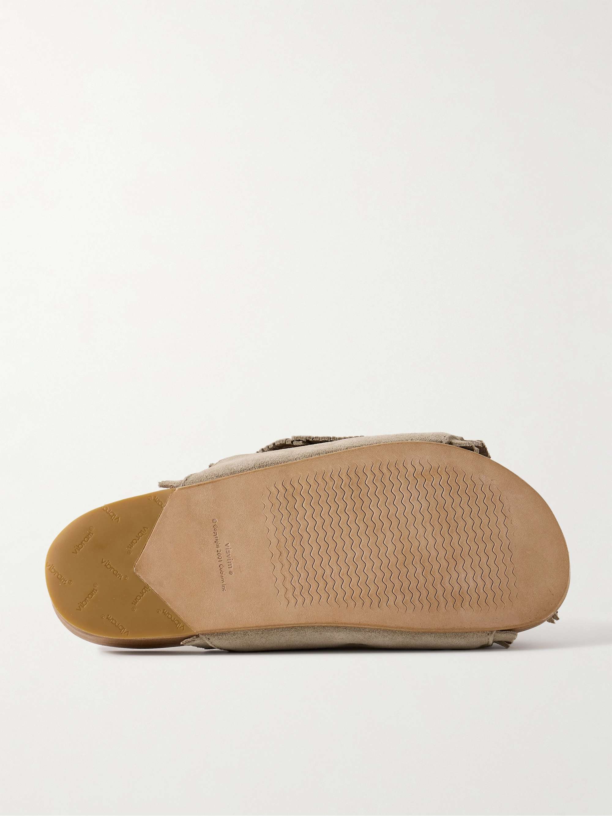 Beige Christo Shaman-Folk Fringed Suede Sandals | VISVIM Beige Christo Shaman-Folk Fringed Suede Sandals | VISVIM