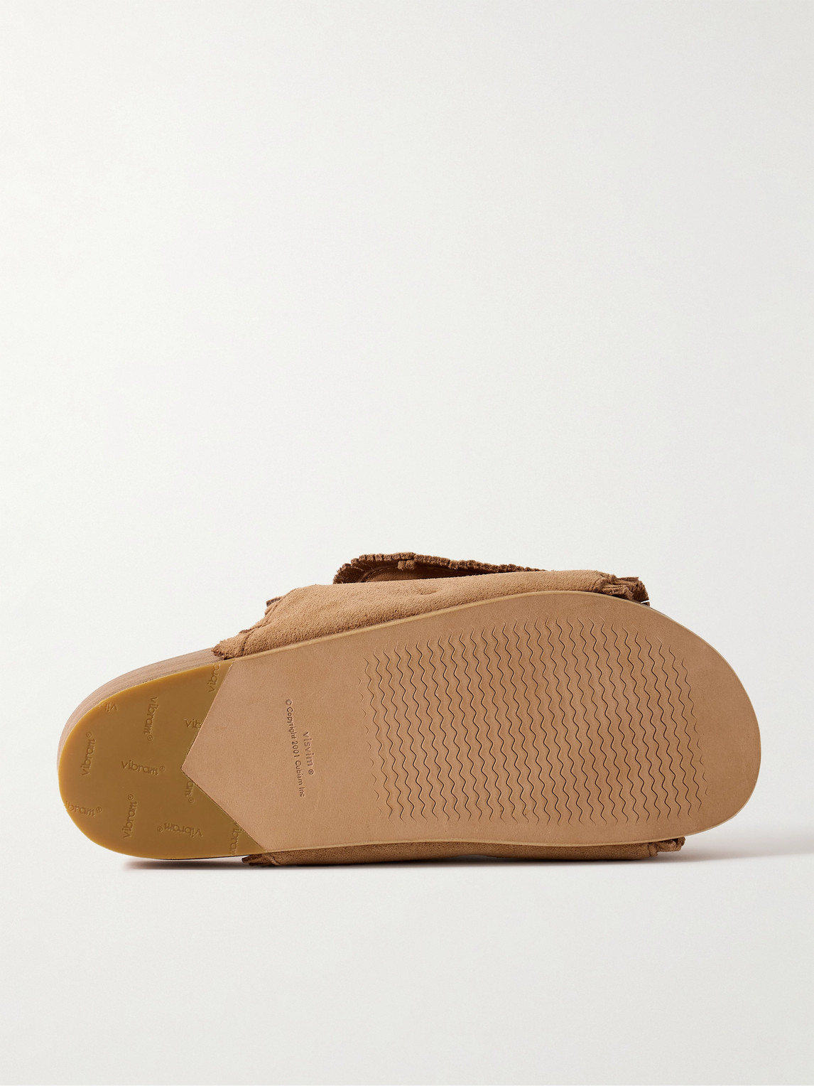 Shop Visvim Christo Shaman-folk Fringed Suede Sandals In Brown