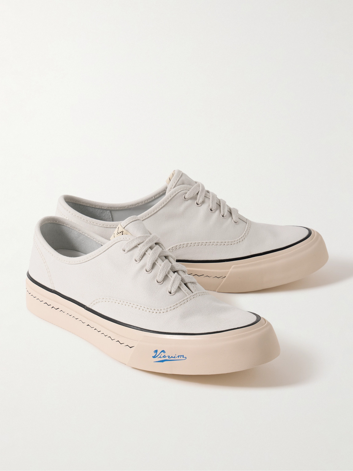 Shop Visvim Logan Canvas Sneakers In Neutrals