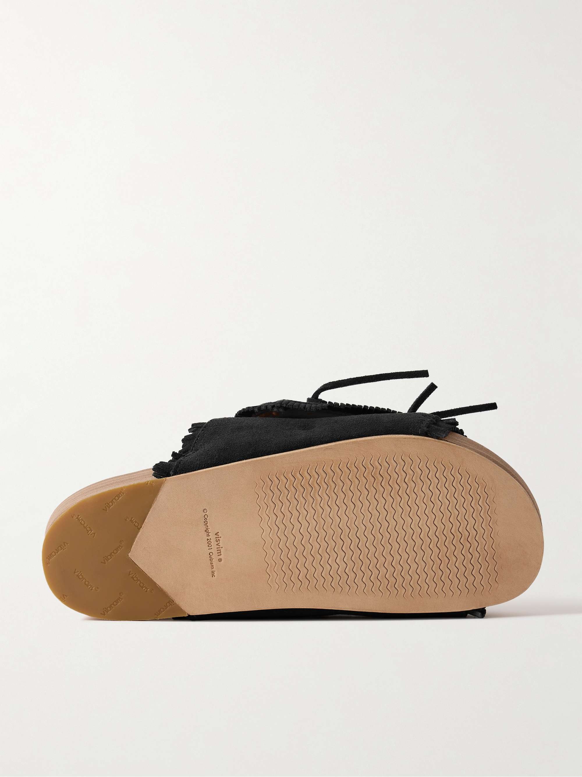 VISVIM Christo Shaman-Folk Fringed Suede Sandals for Men VISVIM Christo Shaman-Folk Fringed Suede Sandals for Men