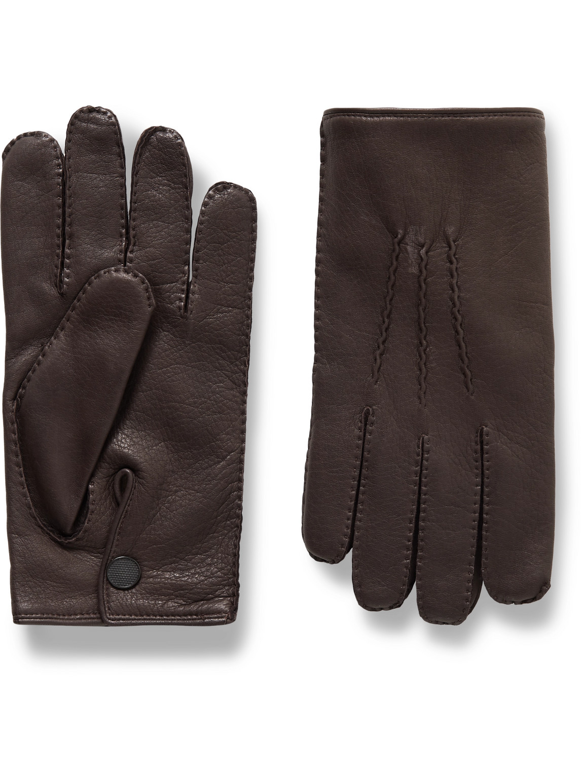 Purdey Leather Gloves In Brown
