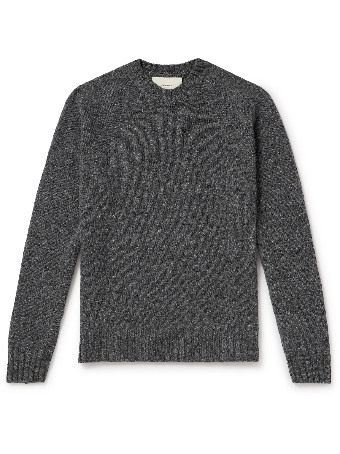 Purdey Cashmere Donegal Jumper In Grey