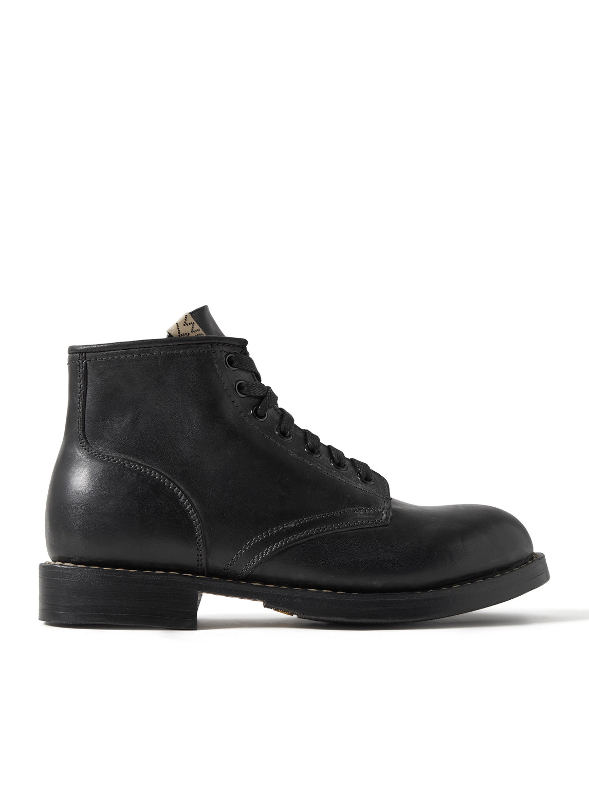 Visvim Brigadier Folk Leather Boots In Black
