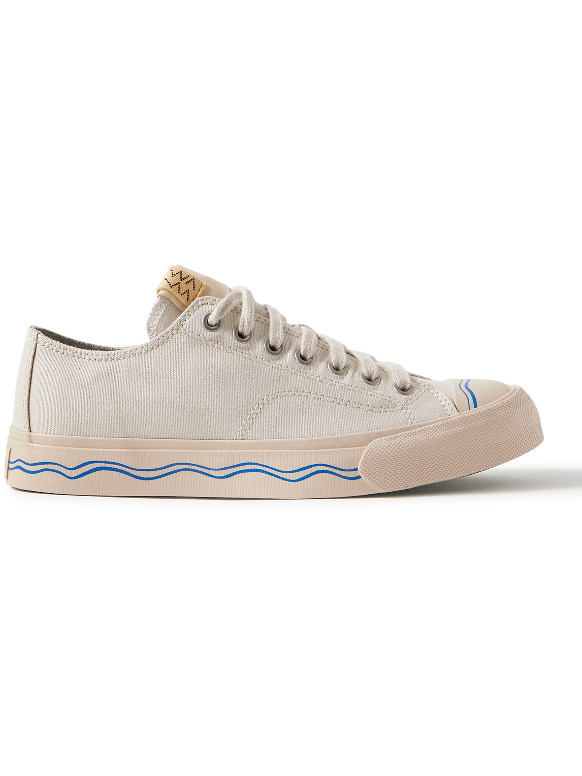 Seeger Leather-Trimmed Canvas Sneakers